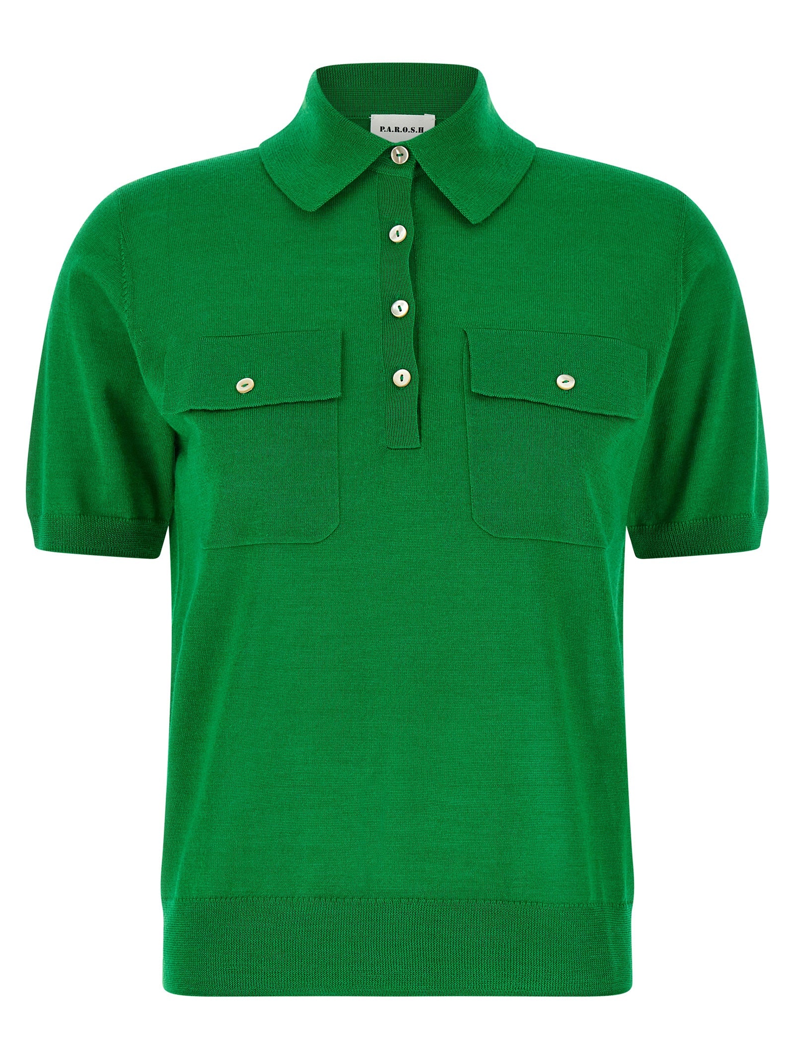P.A.R.O.S.H. Bicolor Wool Polo Women's Shirt