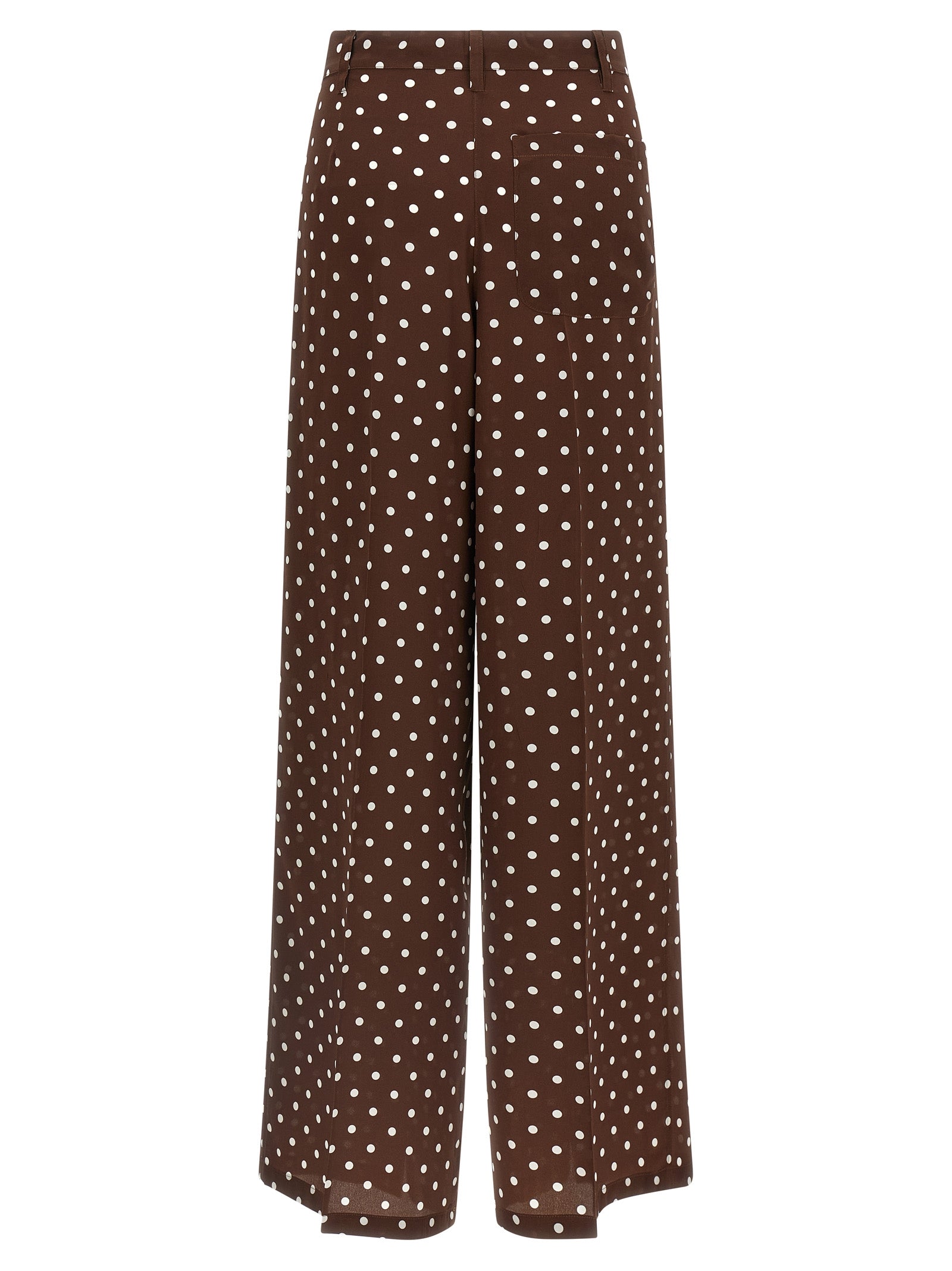P.A.R.O.S.H. Brown Silk Casual Women's Pants