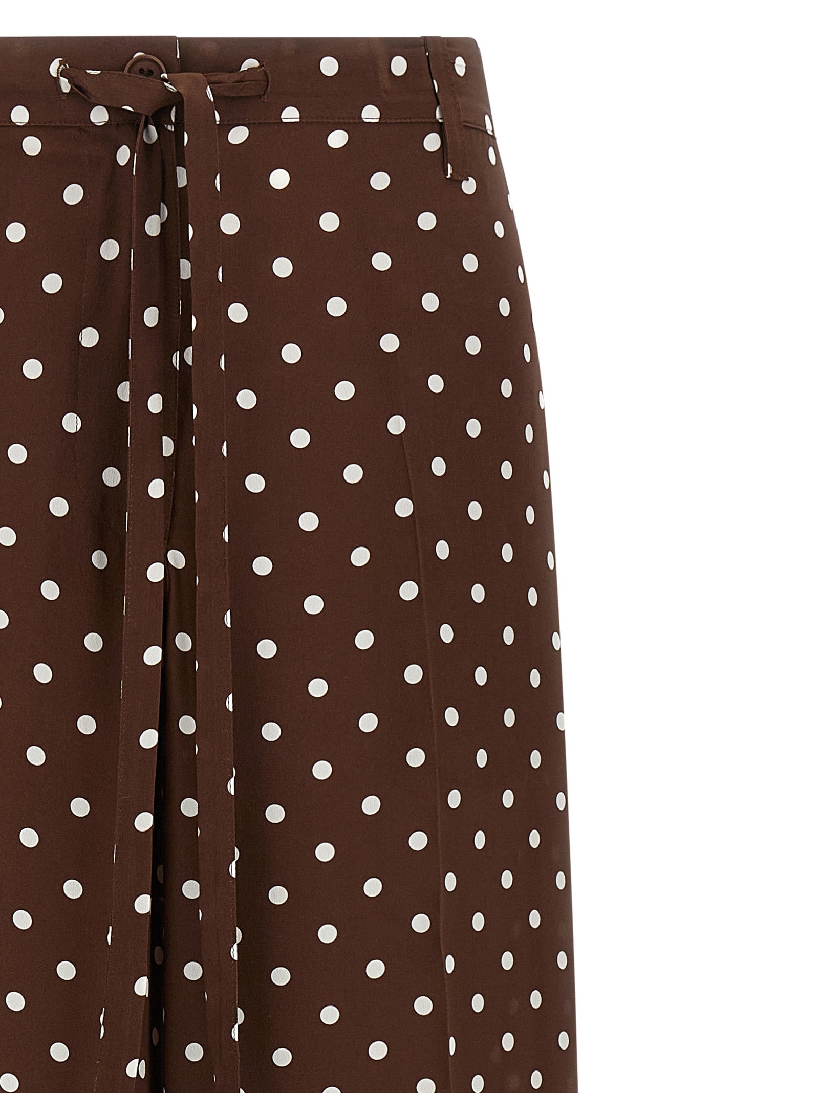P.A.R.O.S.H. Brown Silk Casual Women's Pants