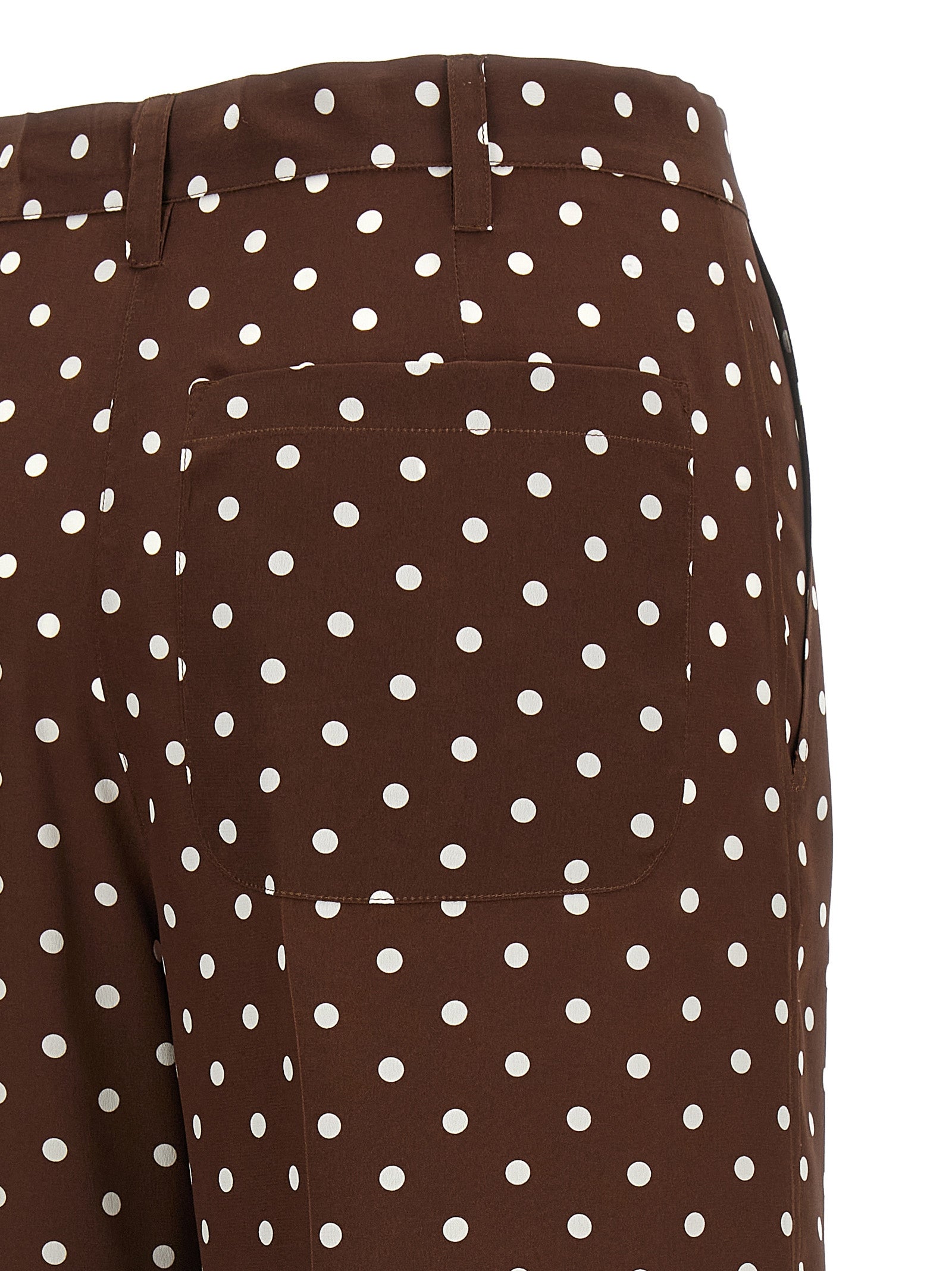 P.A.R.O.S.H. Brown Silk Casual Women's Pants