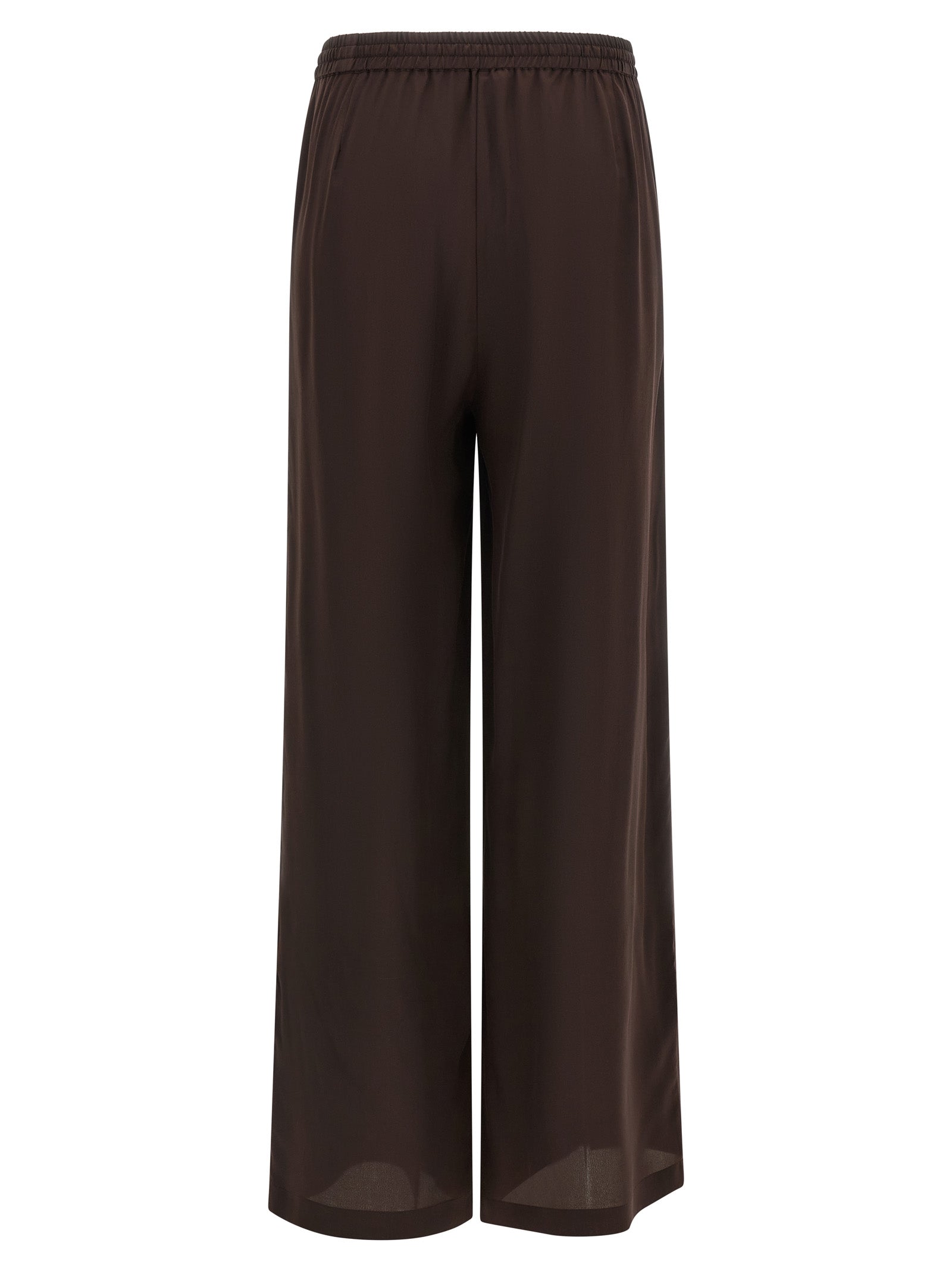 P.A.R.O.S.H. Brown Silk Casual Women's Pants
