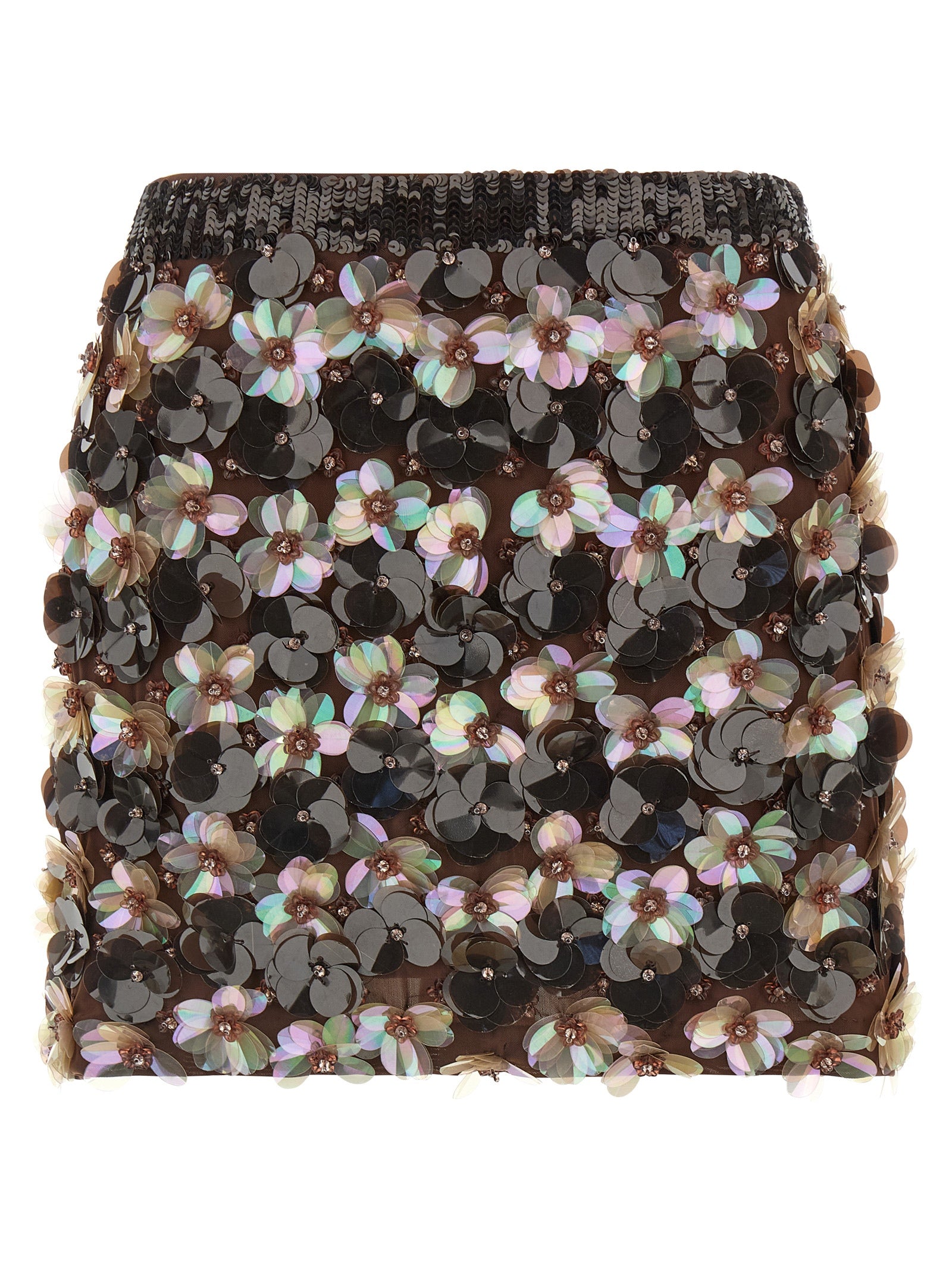 P.A.R.O.S.H. Brown Polyamide Long Women's Skirt