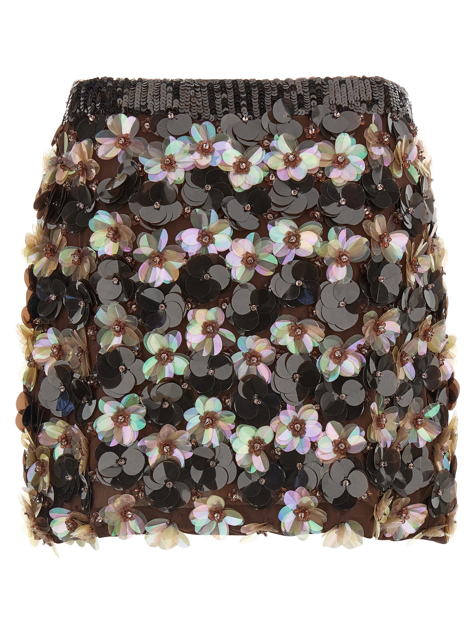 P.A.R.O.S.H. Brown Polyamide Long Women's Skirt
