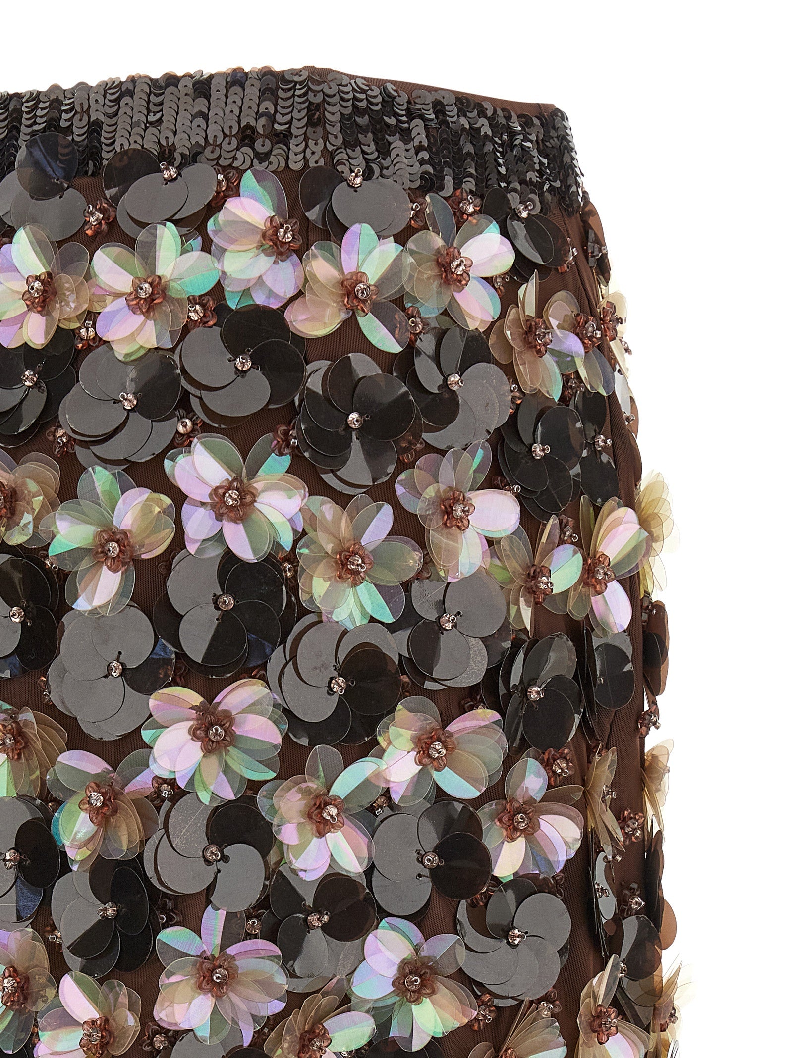 P.A.R.O.S.H. Brown Polyamide Long Women's Skirt