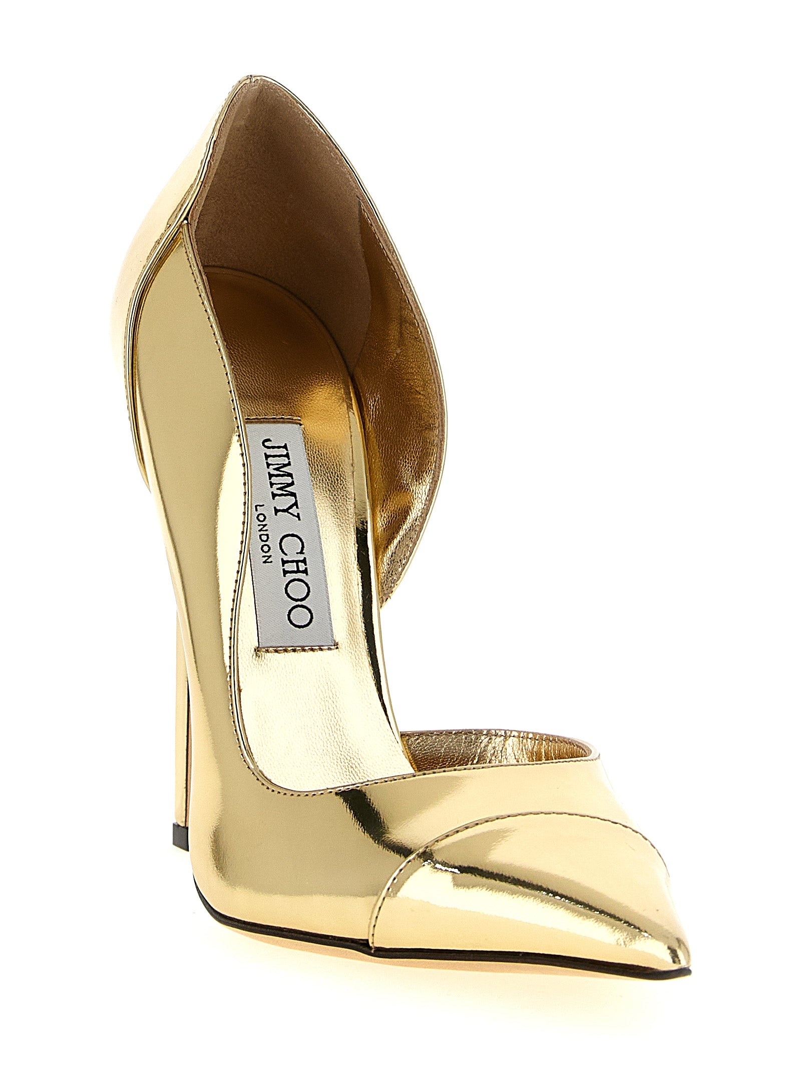 Jimmy Choo Gold Leather High Heel Women's Pumps