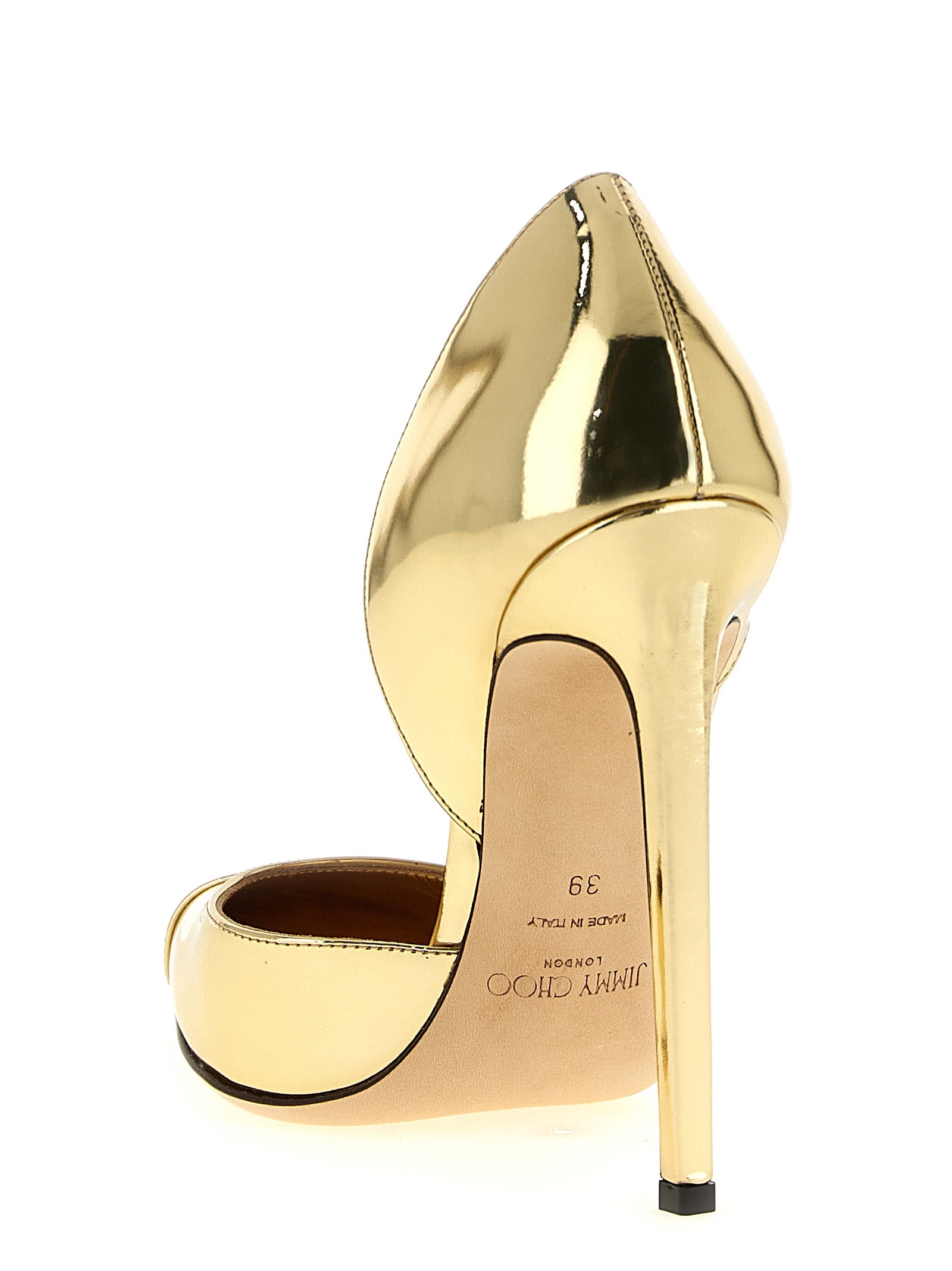 Jimmy Choo Gold Leather High Heel Women's Pumps