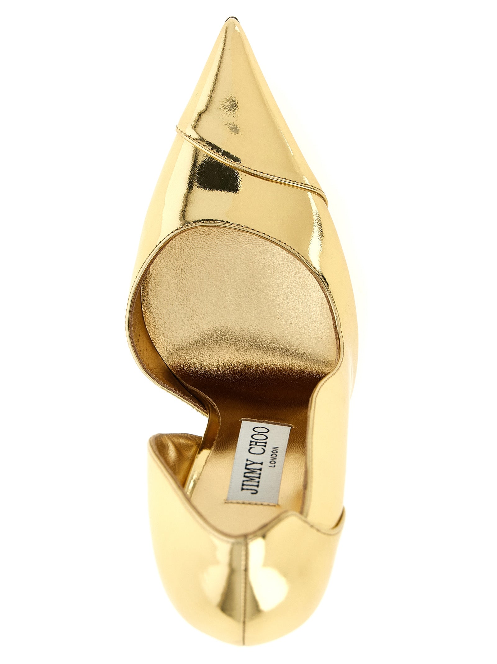 Jimmy Choo Gold Leather High Heel Women's Pumps