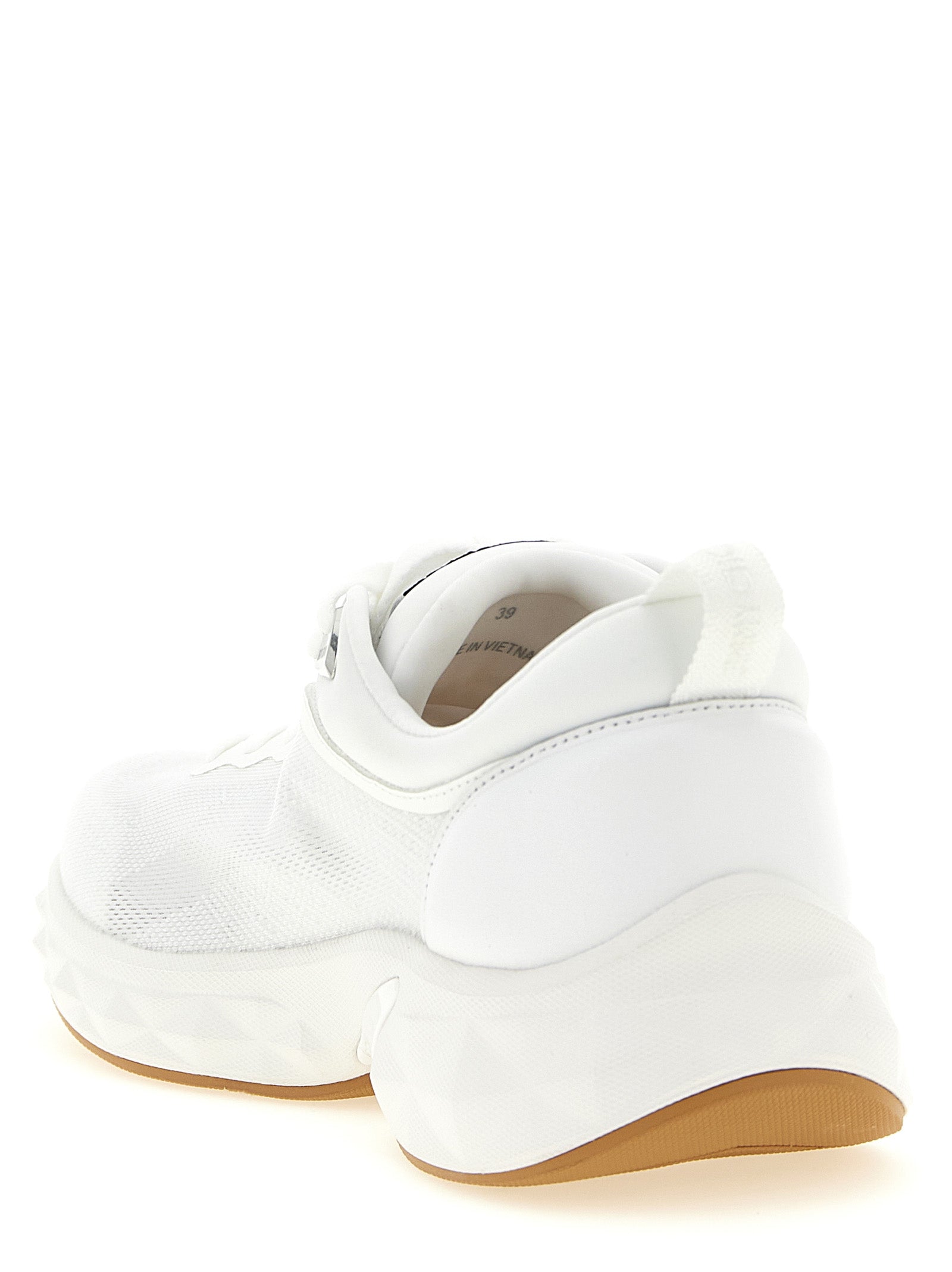 Jimmy Choo White Tencel Athletic Women's Sneakers