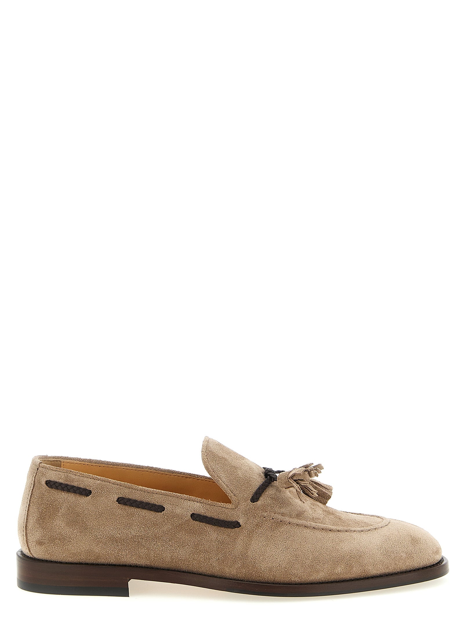 Brunello Cucinelli Brown Calfskin Slip-On Men's Loafers