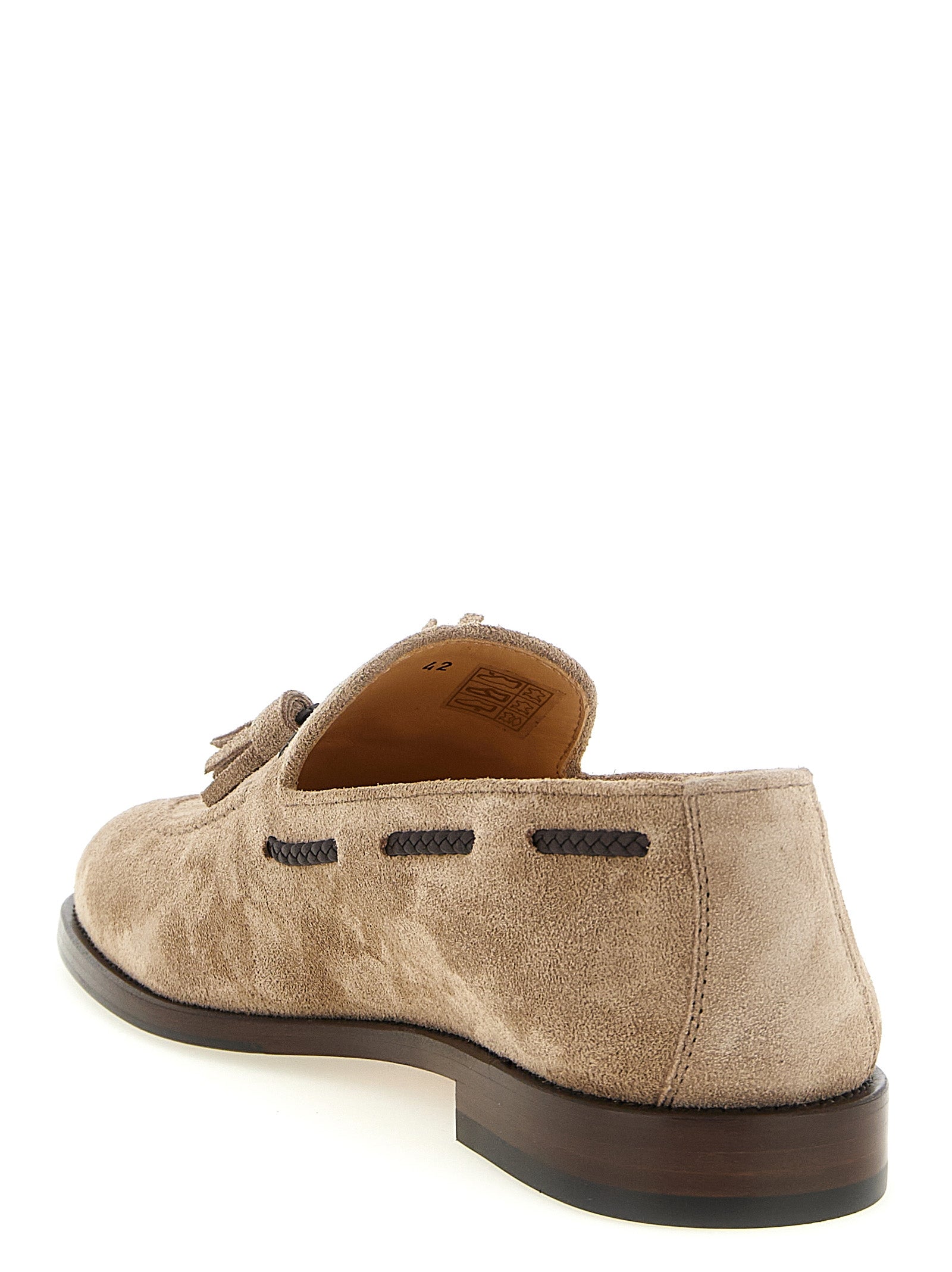 Brunello Cucinelli Brown Calfskin Slip-On Men's Loafers
