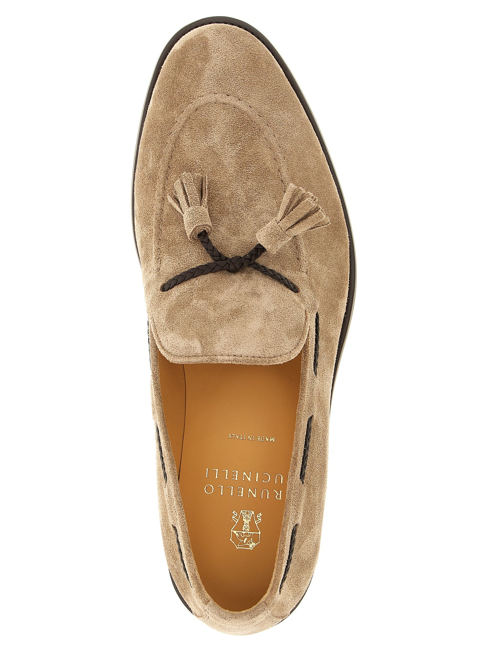 Brunello Cucinelli Brown Calfskin Slip-On Men's Loafers