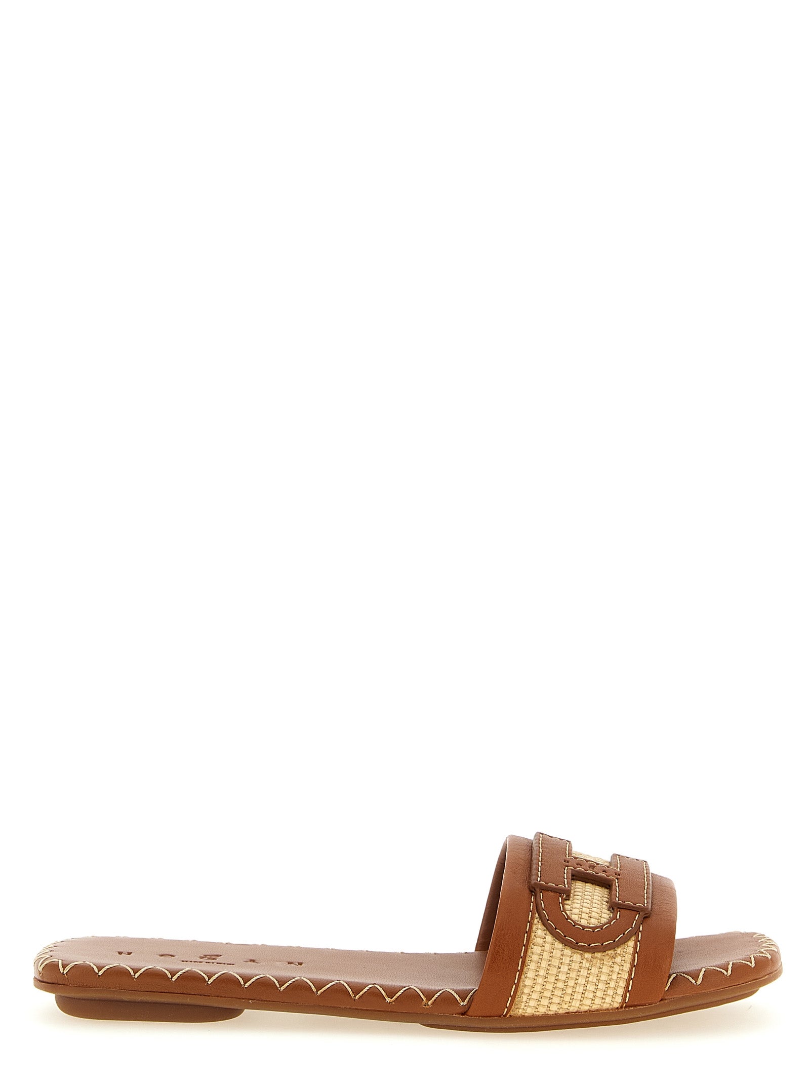 Hogan Brown Cotton Women's Slides