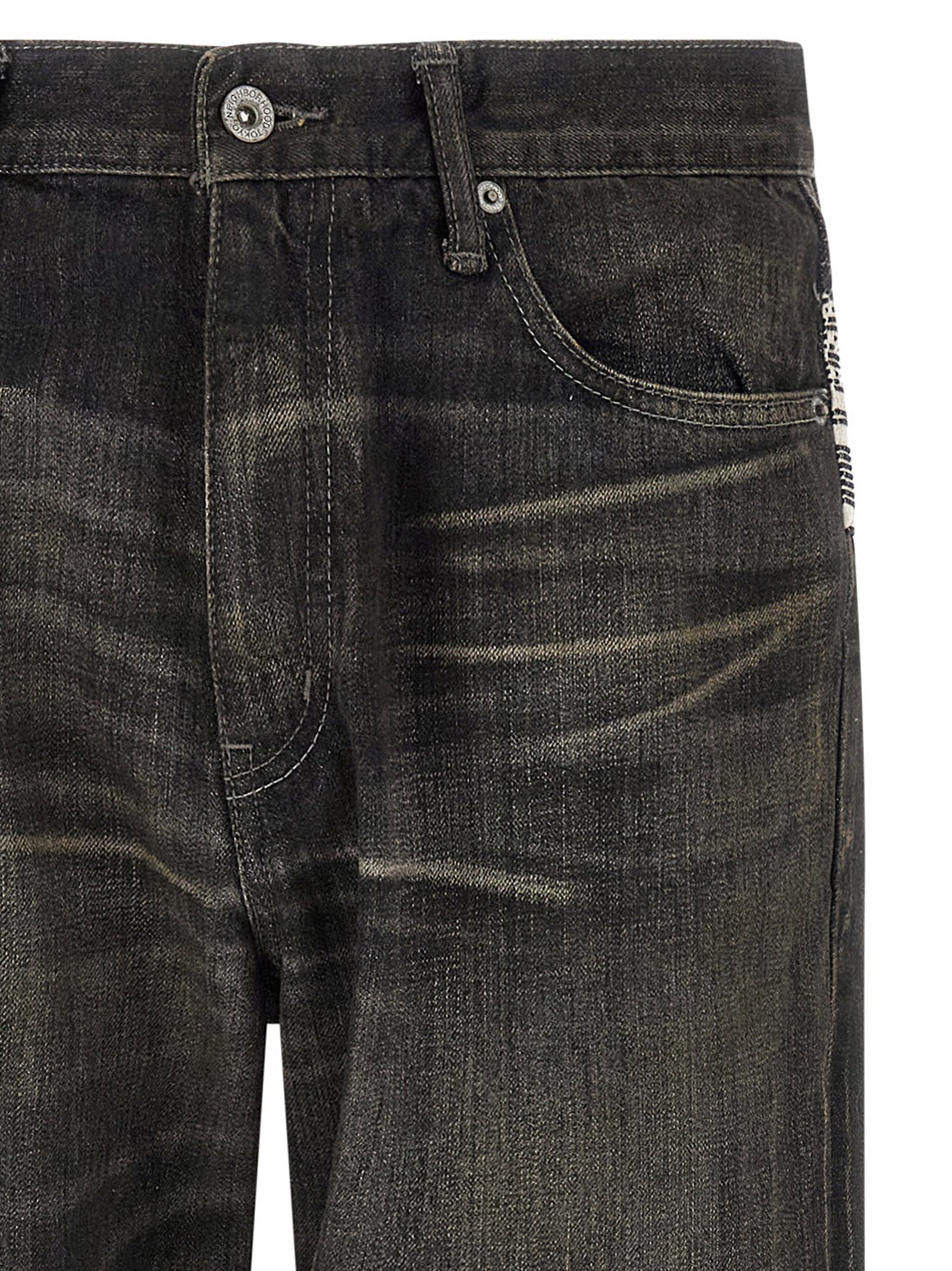 Yohji Yamamoto Black Cotton Tapered Men's Jeans