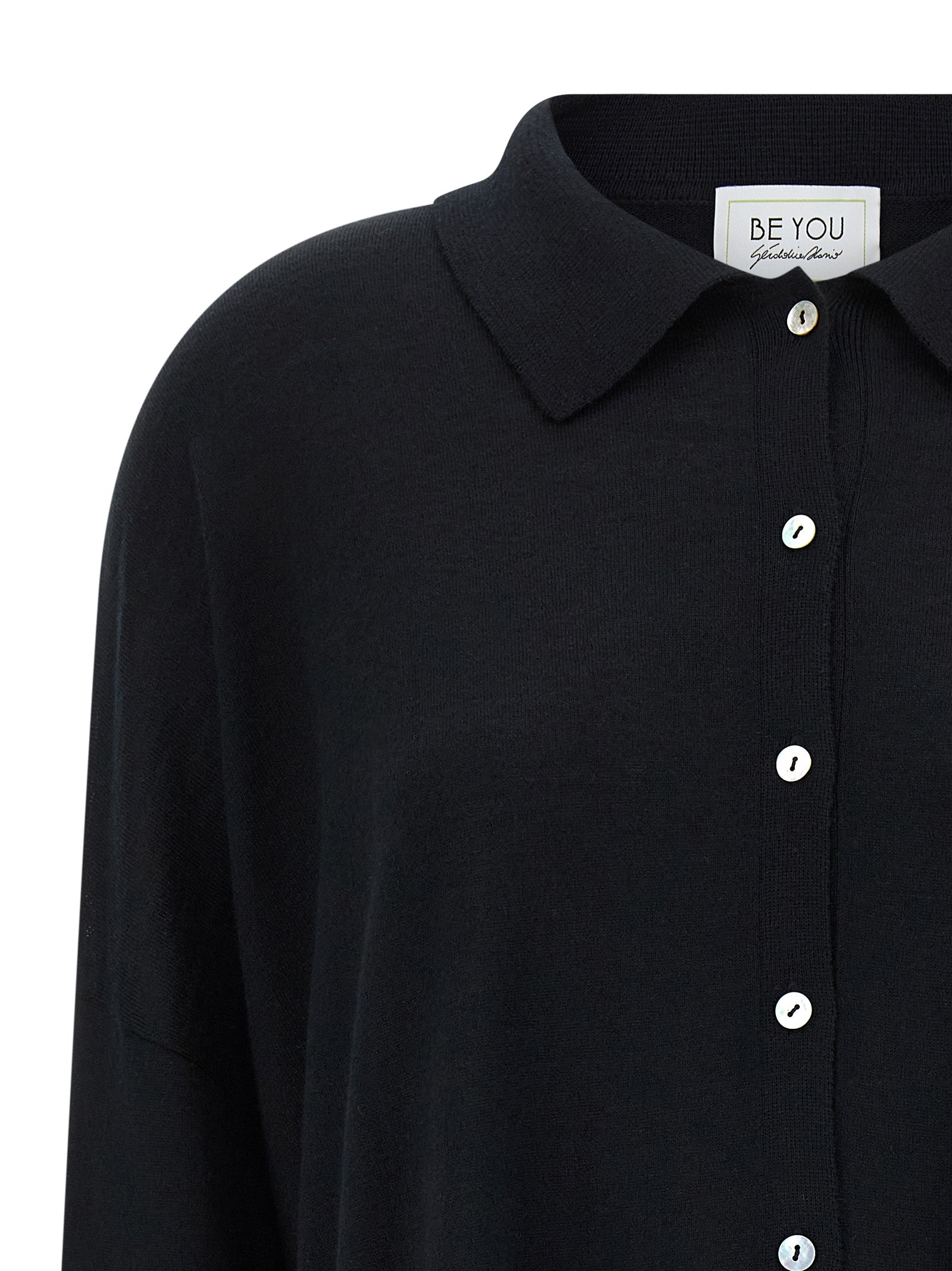 BE YOU Black Cashmere Women's Cardigan