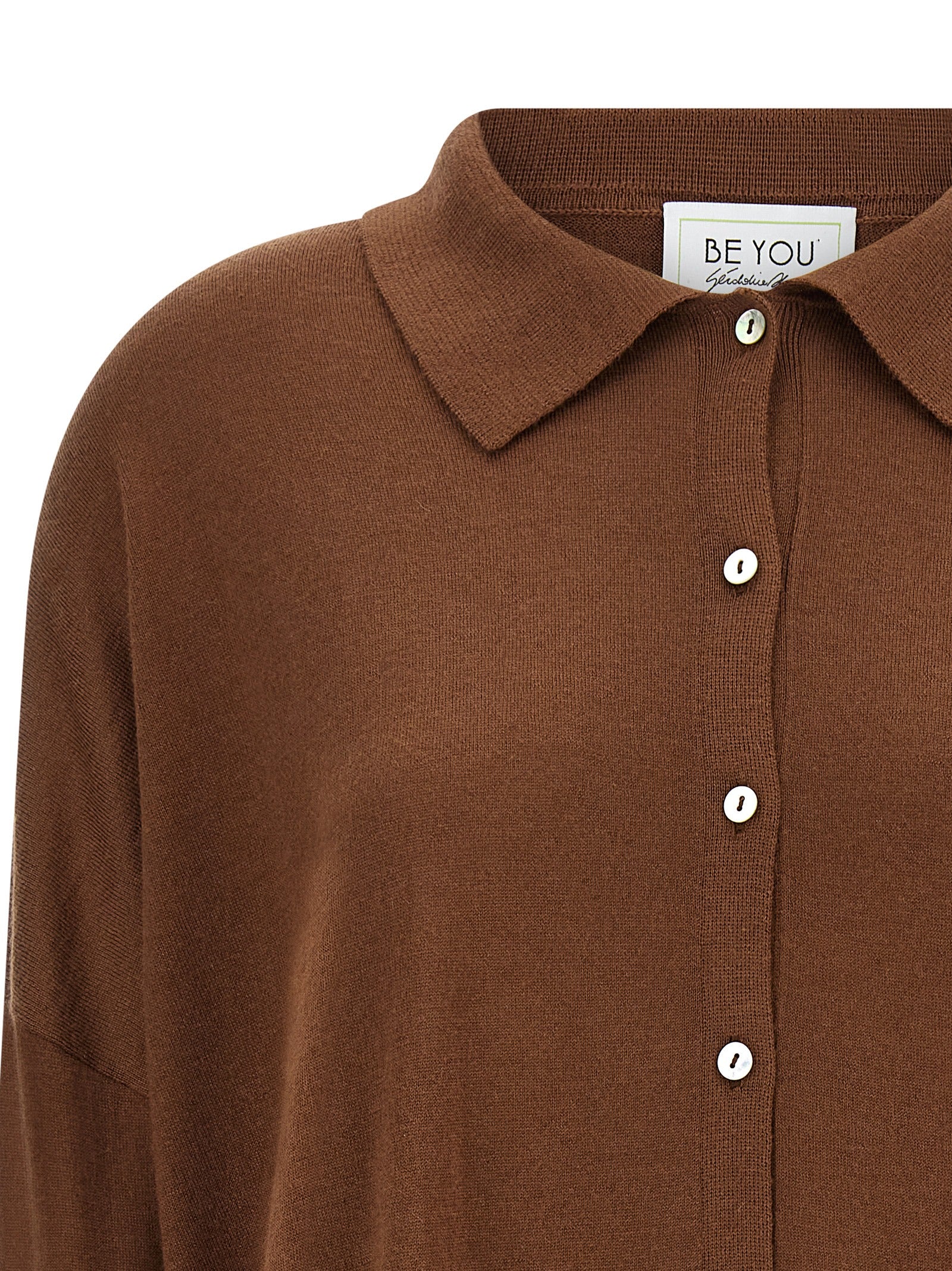 BE YOU Brown Cashmere Women's Cardigan