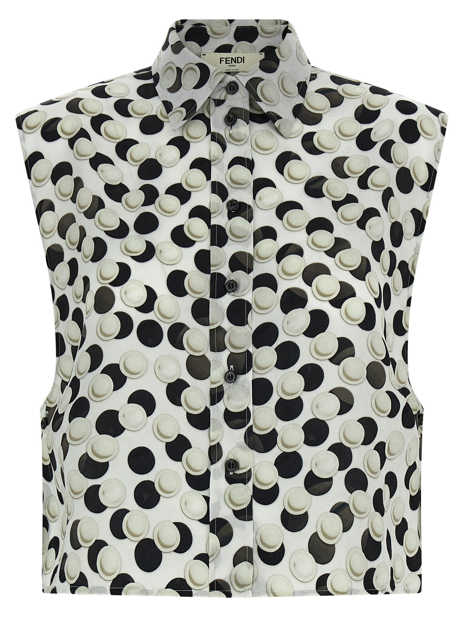 Fendi Multicolor Silk Pattern Women's Shirt