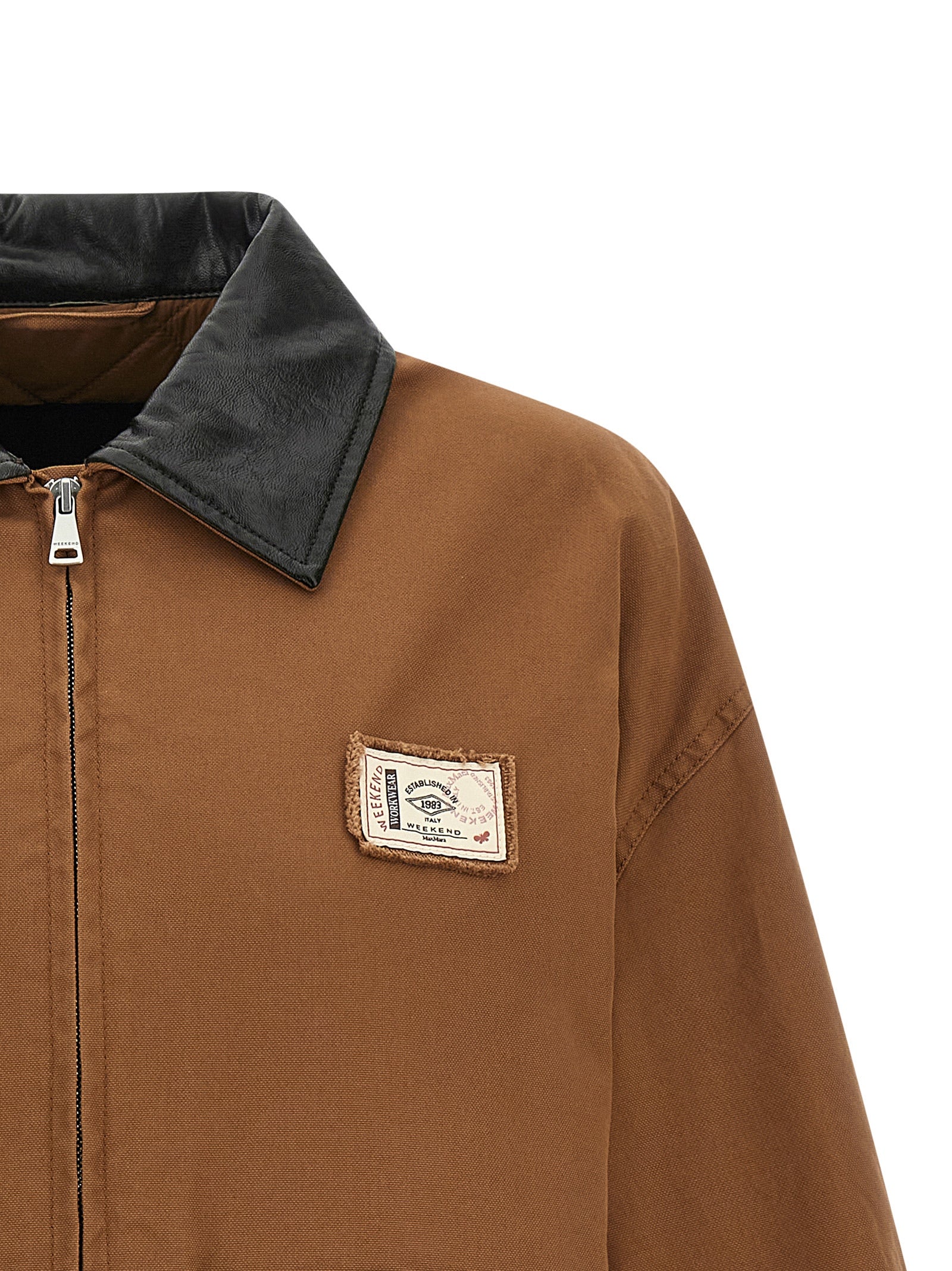 Max Mara Brown Cotton Full-Length Women's Jacket