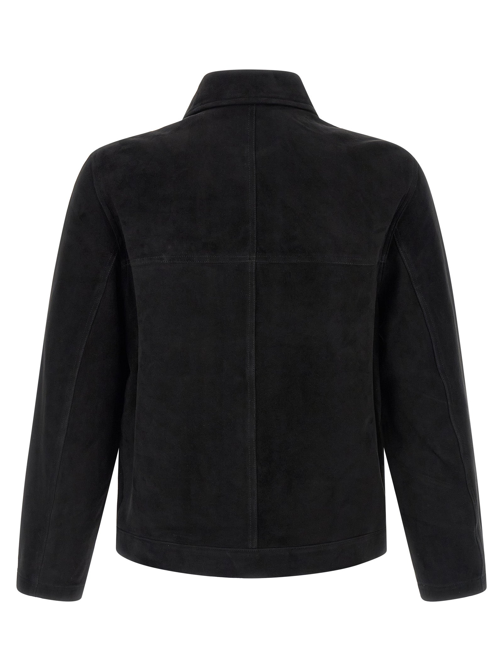 GIORGIO BRATO Black Suede Leather Leather Men's Jacket