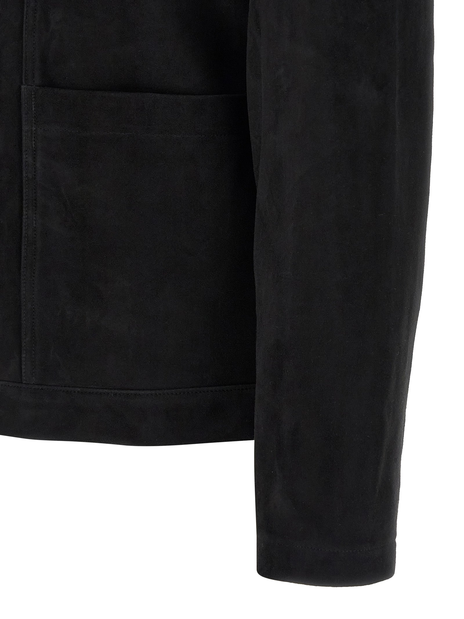 GIORGIO BRATO Black Suede Leather Leather Men's Jacket