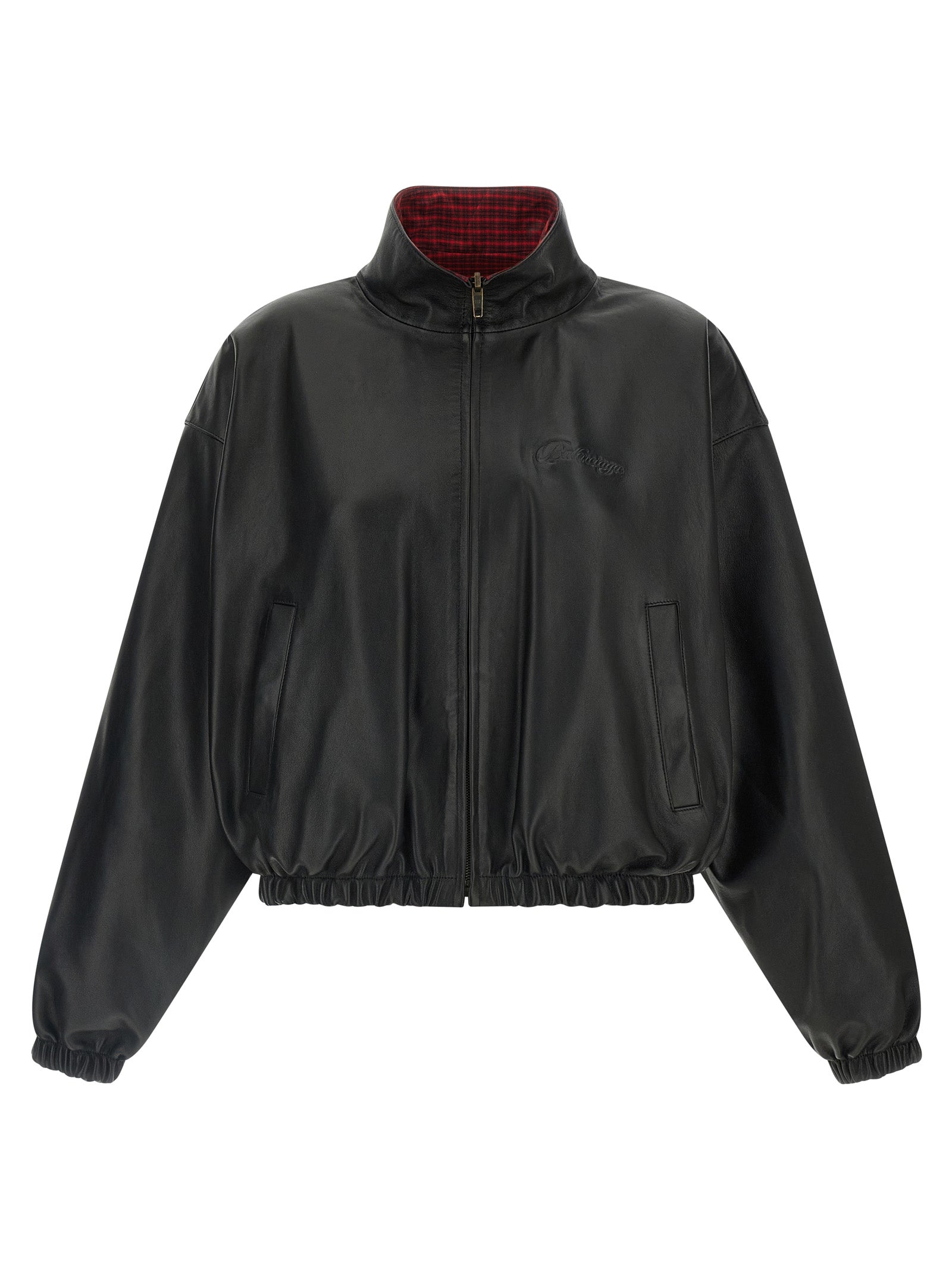 Balenciaga Black Lamb Leather Leather Women's Jacket