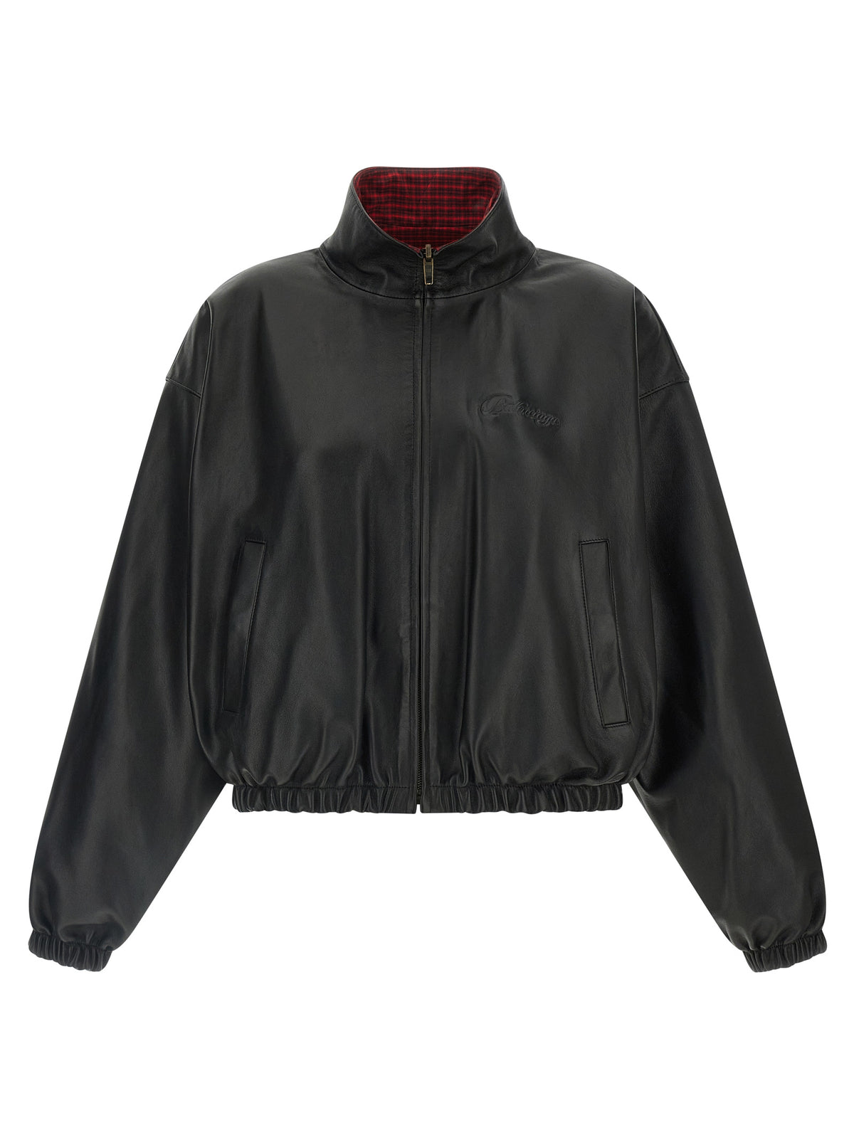 Balenciaga Black Lamb Leather Leather Women's Jacket