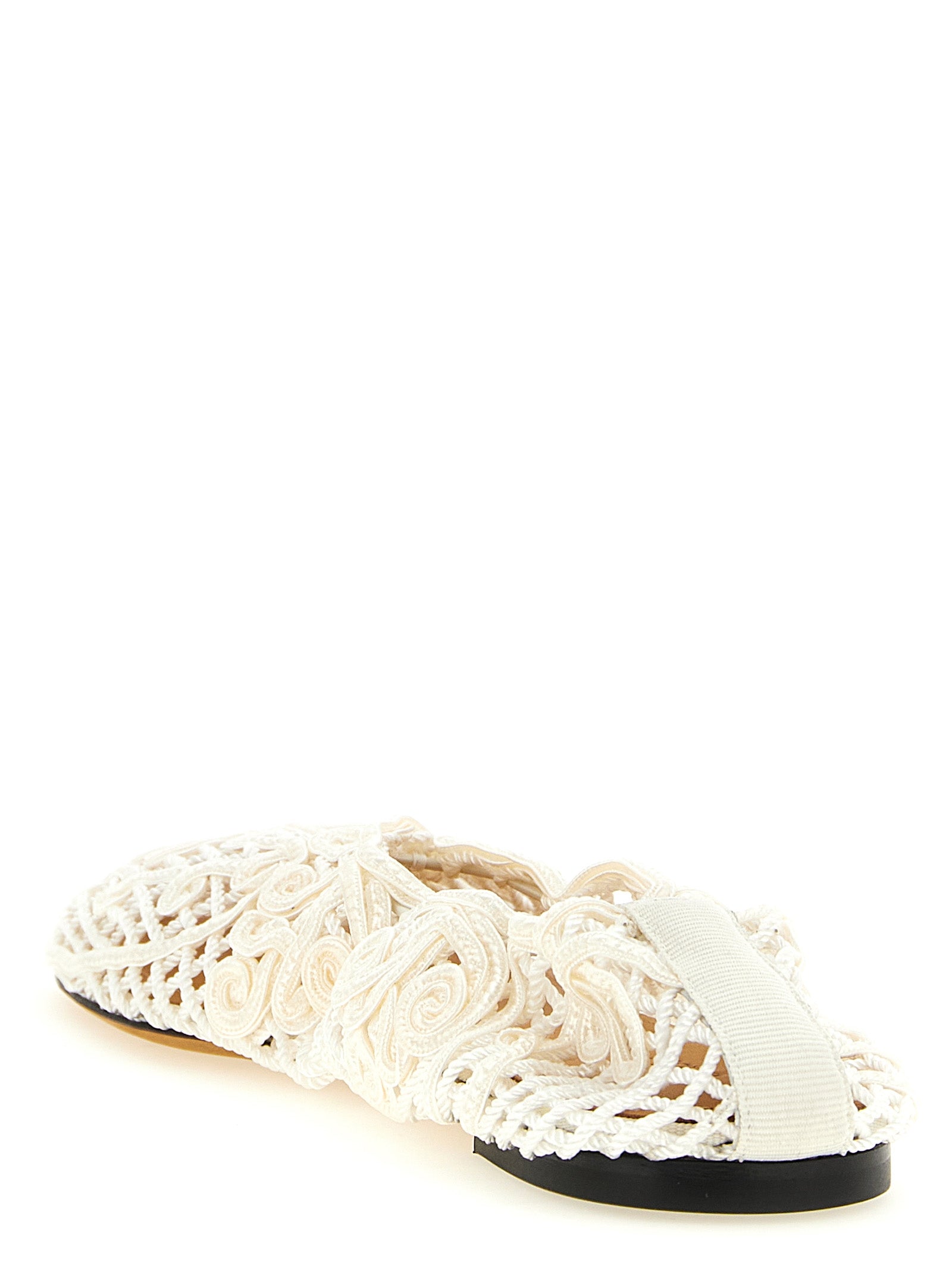 ODISSI White Polyester Ballet Women's Flats