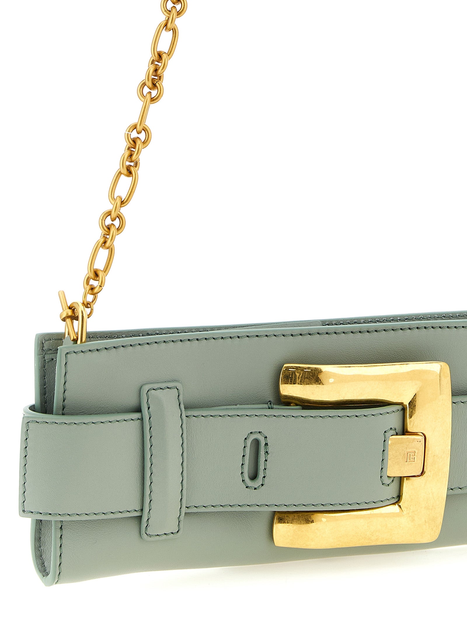 Balmain Bicolor Calfskin Clutch Women's Bag