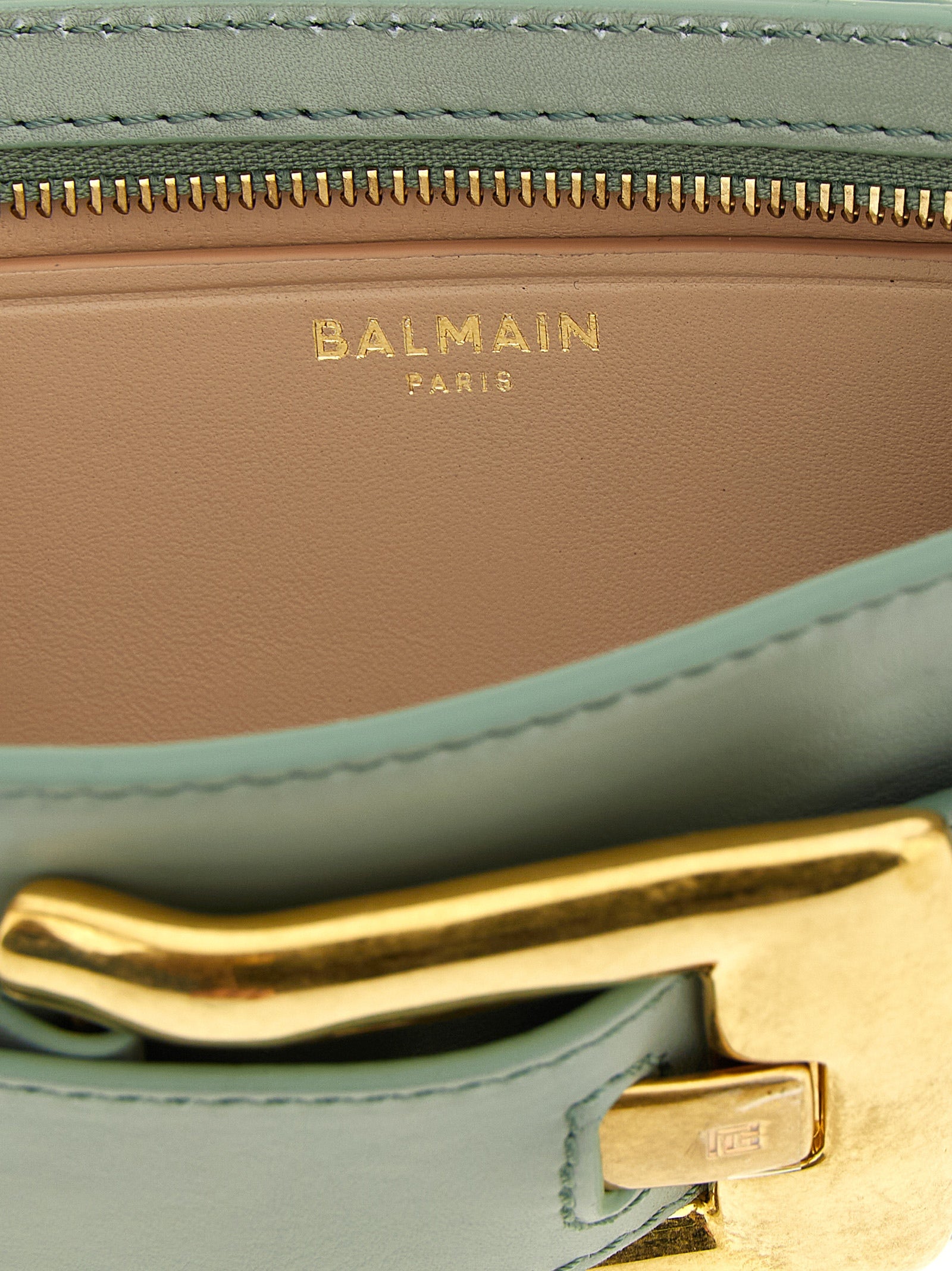 Balmain Bicolor Calfskin Clutch Women's Bag