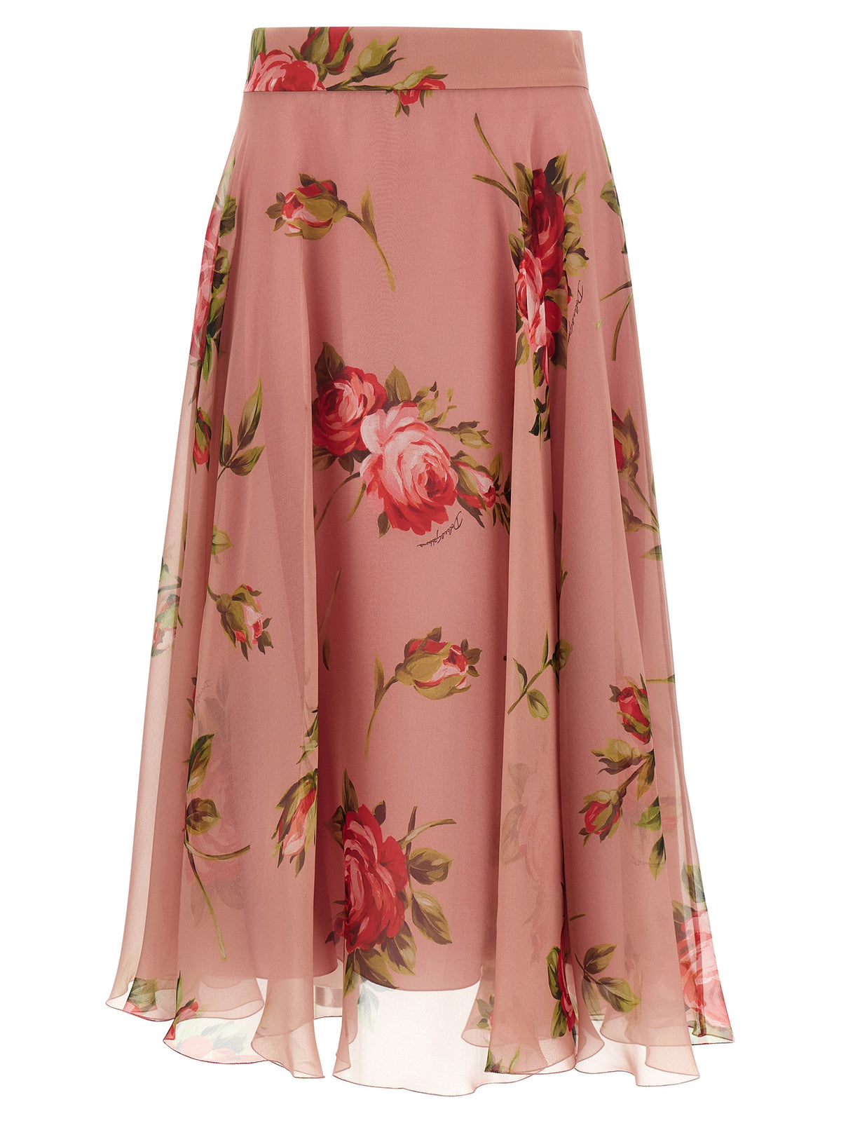 Dolce & Gabbana Multicolor Silk Midi Women's Skirt