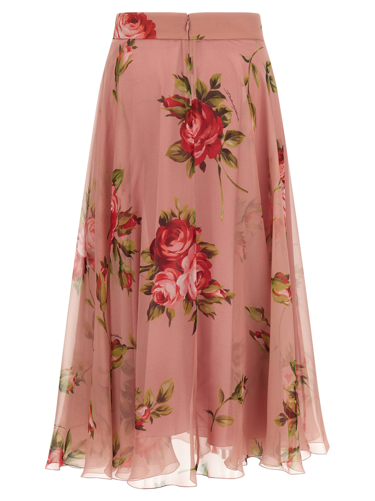 Dolce & Gabbana Multicolor Silk Midi Women's Skirt