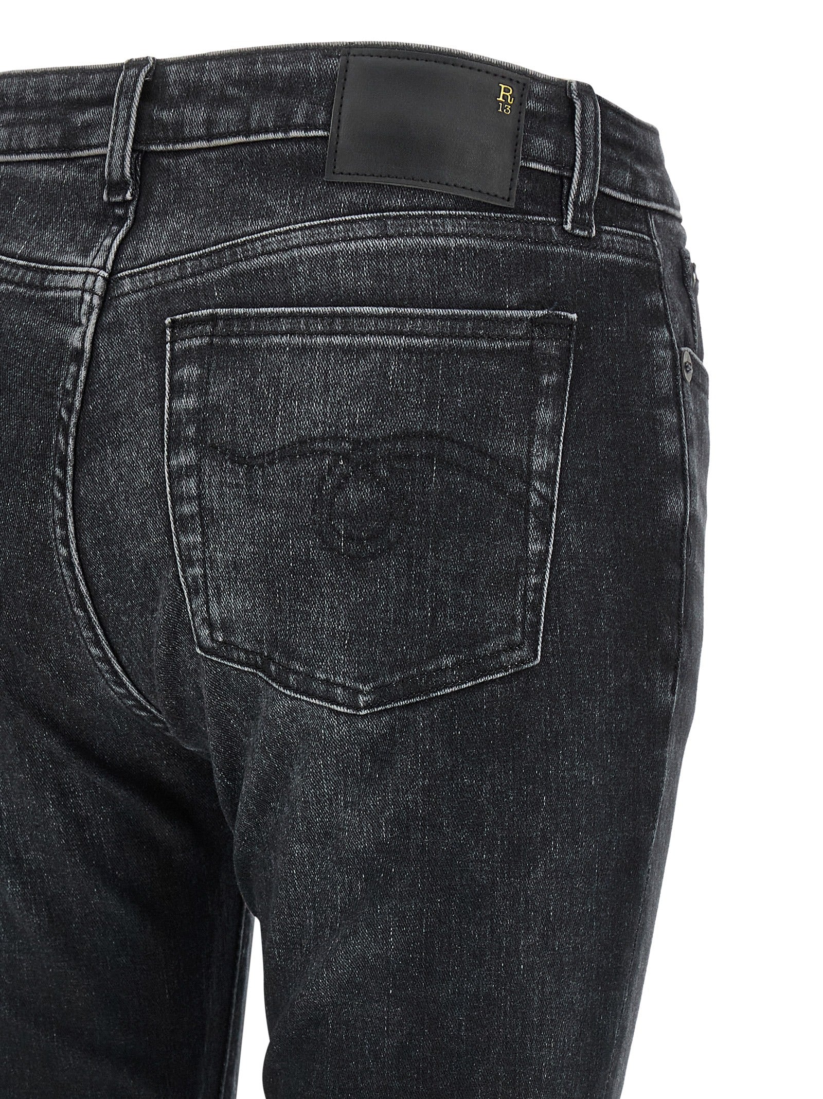 R13 Black Cotton Jeans Women's Denim