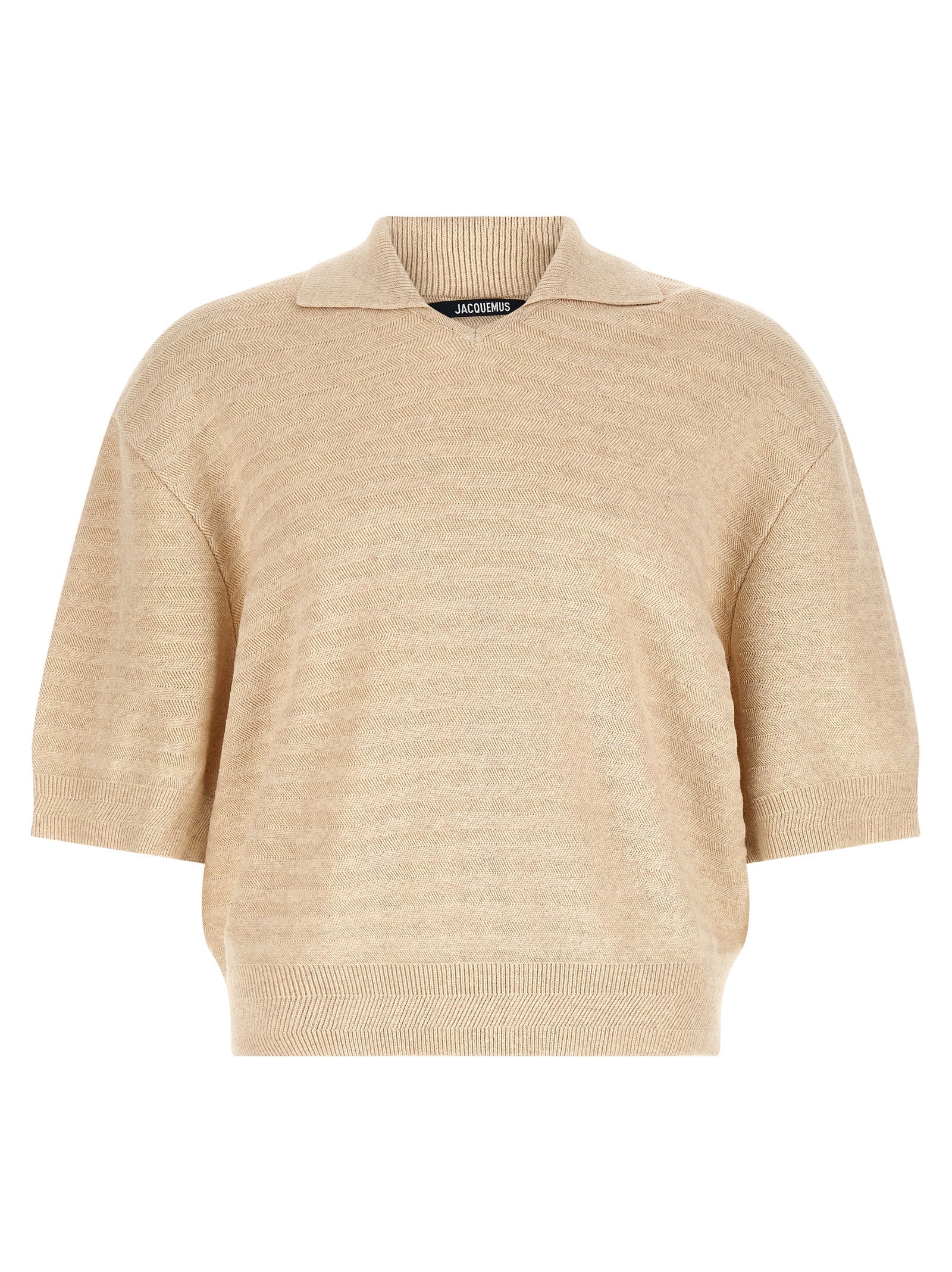 Jacquemus Beige Cotton Polo Men's Shirt