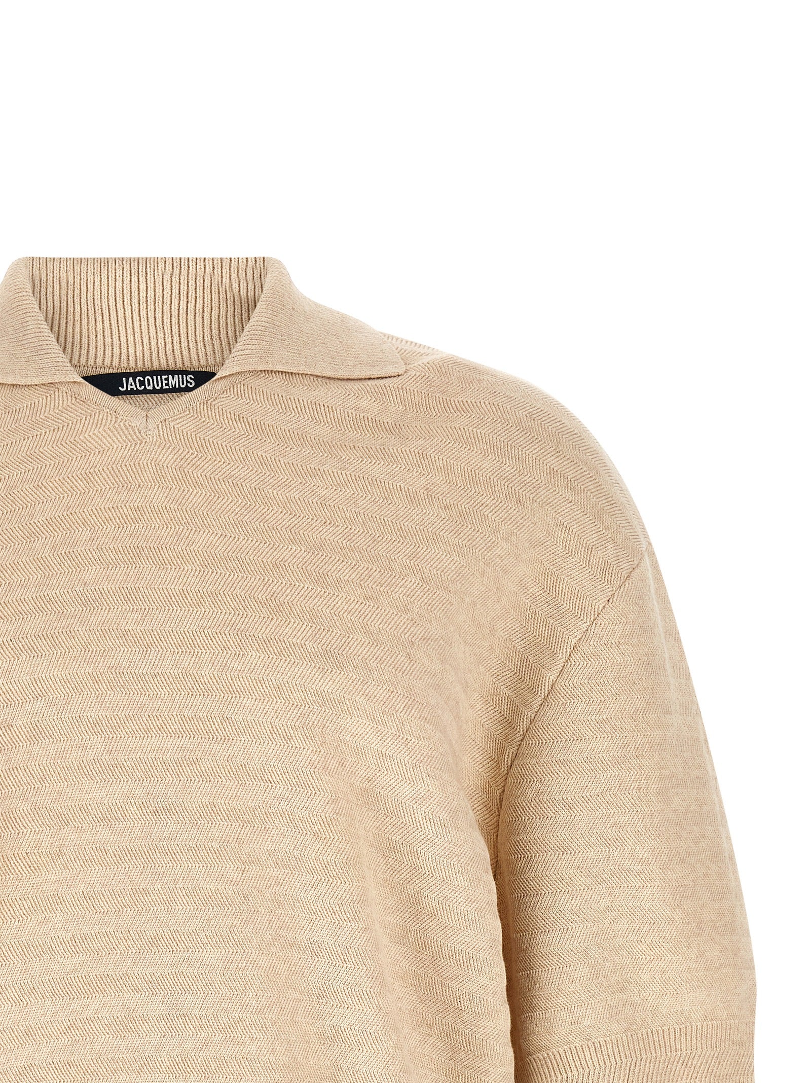Jacquemus Beige Cotton Polo Men's Shirt