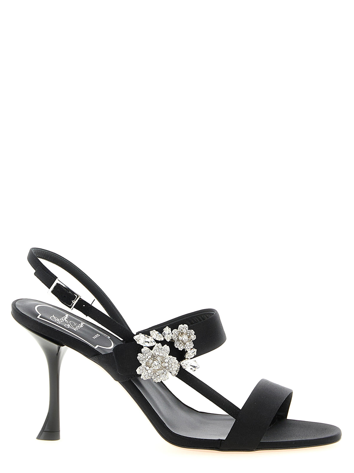 Roger Vivier Black Viscose Stiletto Heel Women's Sandals