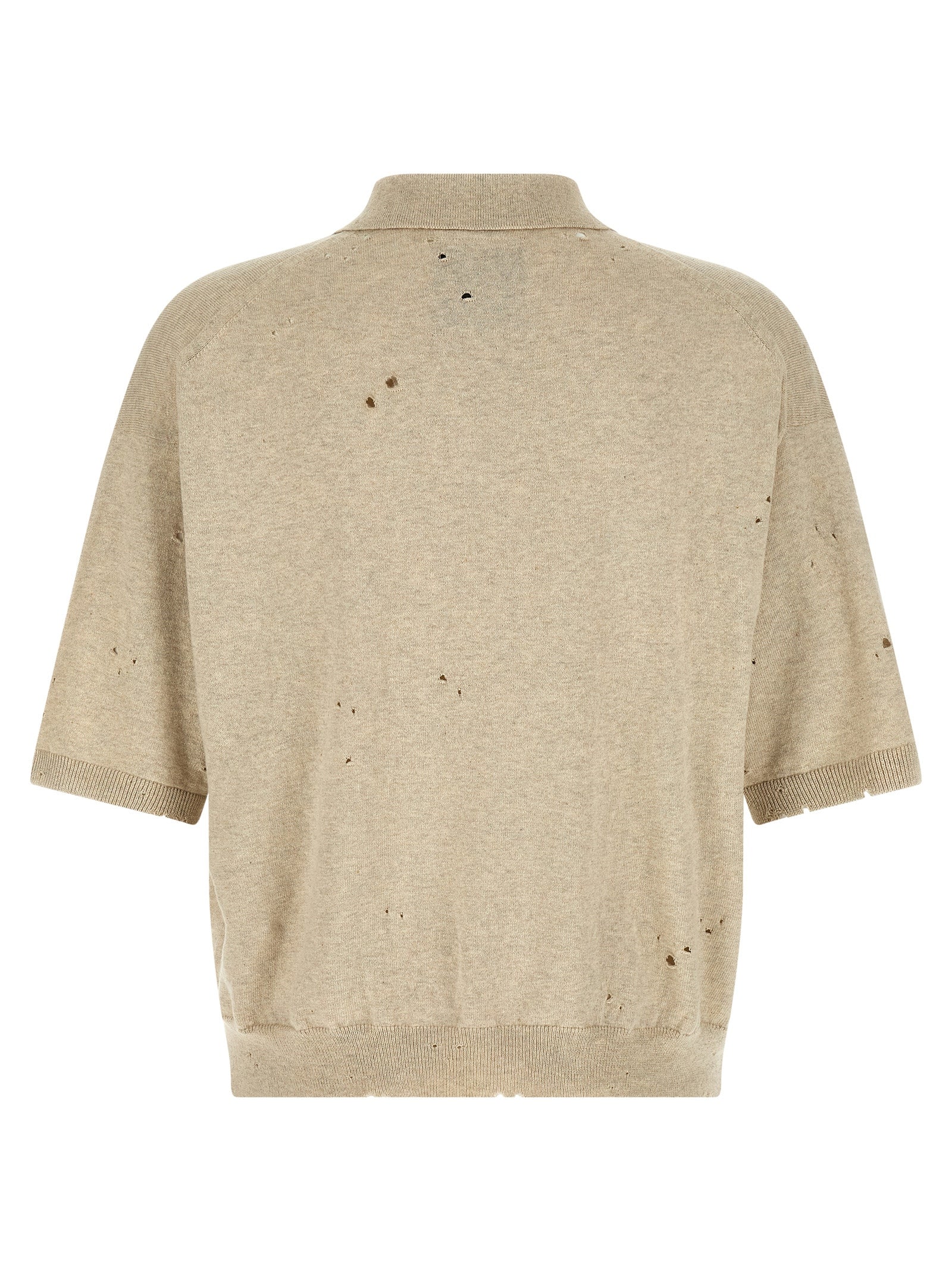 Maison Mihara Yasuhiro Beige Cotton Polo Men's Shirt