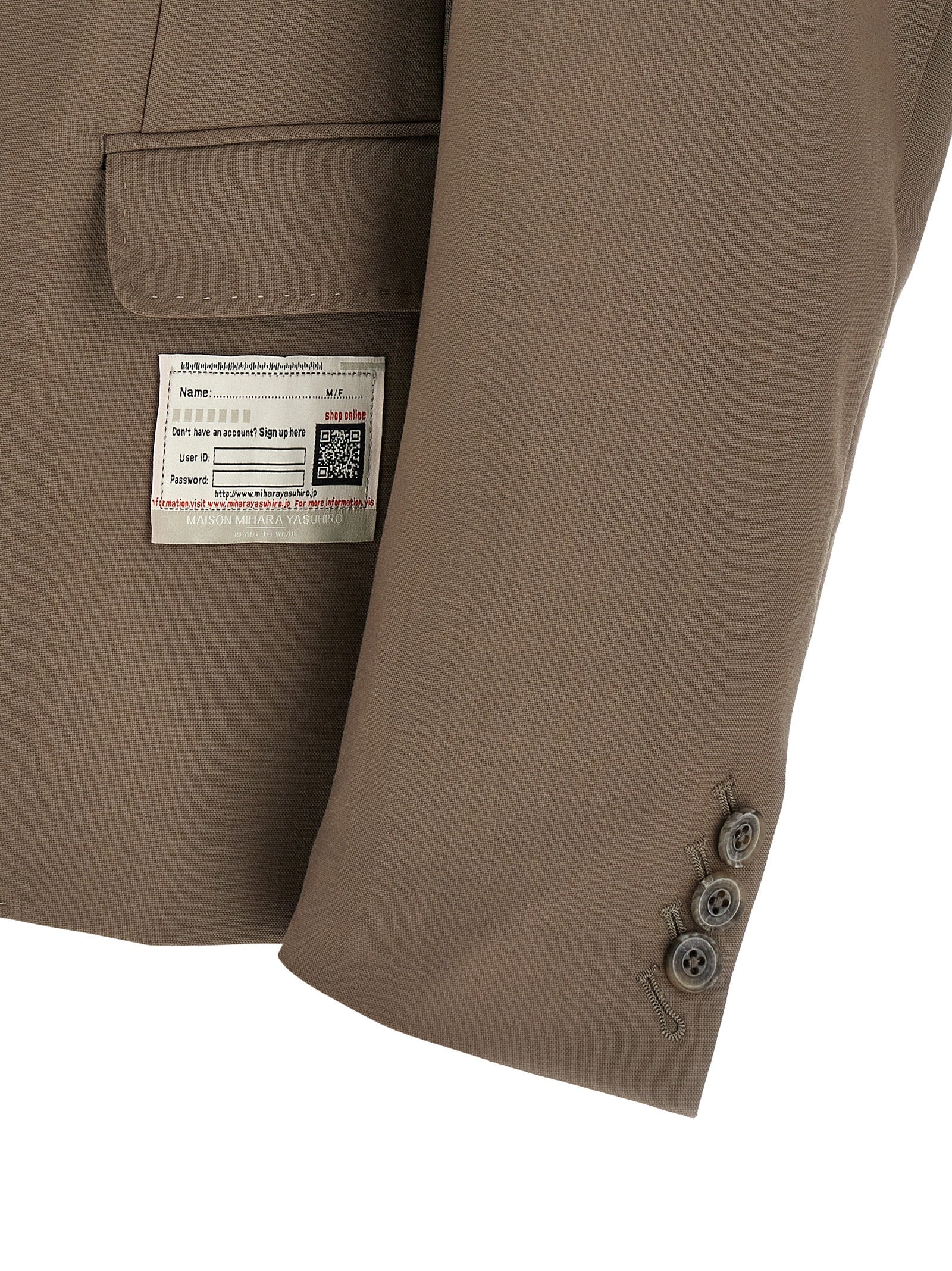Maison Mihara Yasuhiro Beige Wool Men's Blazer