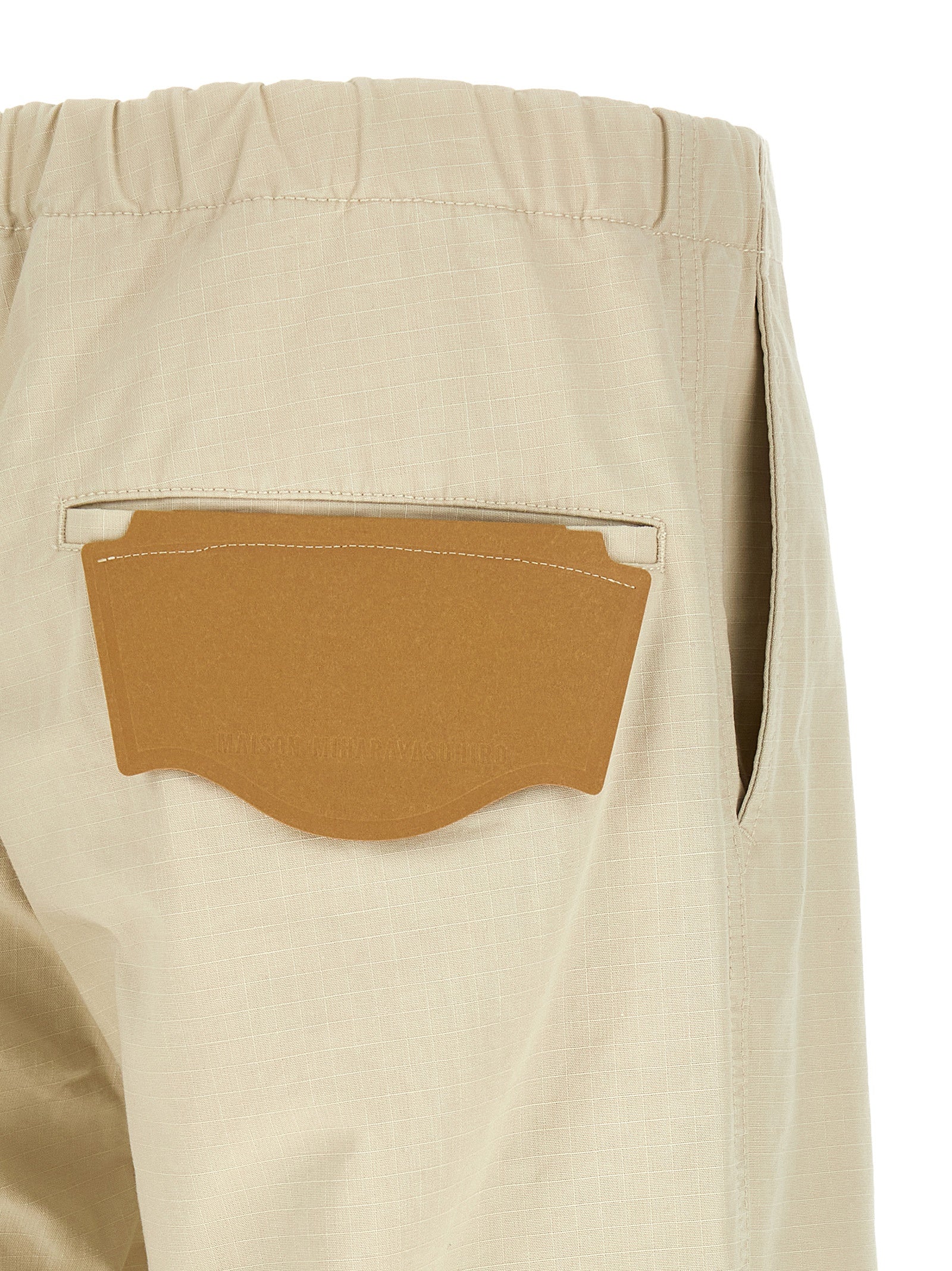 Maison Mihara Yasuhiro Beige Cotton Athletic Men's Pants