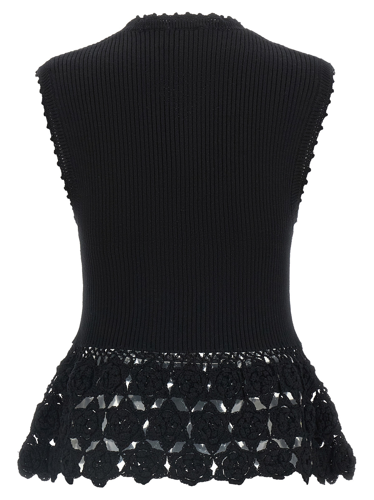 Ganni Black Organic Cotton Sleeveless Women's Jacket