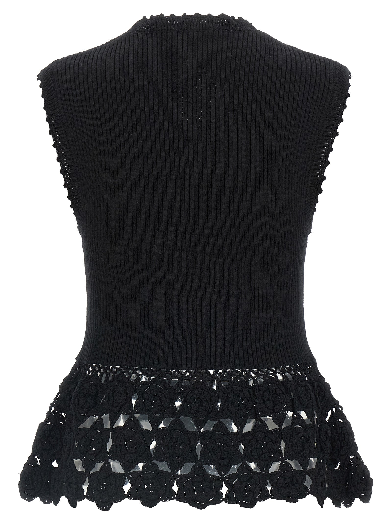 Ganni Black Organic Cotton Sleeveless Women's Jacket