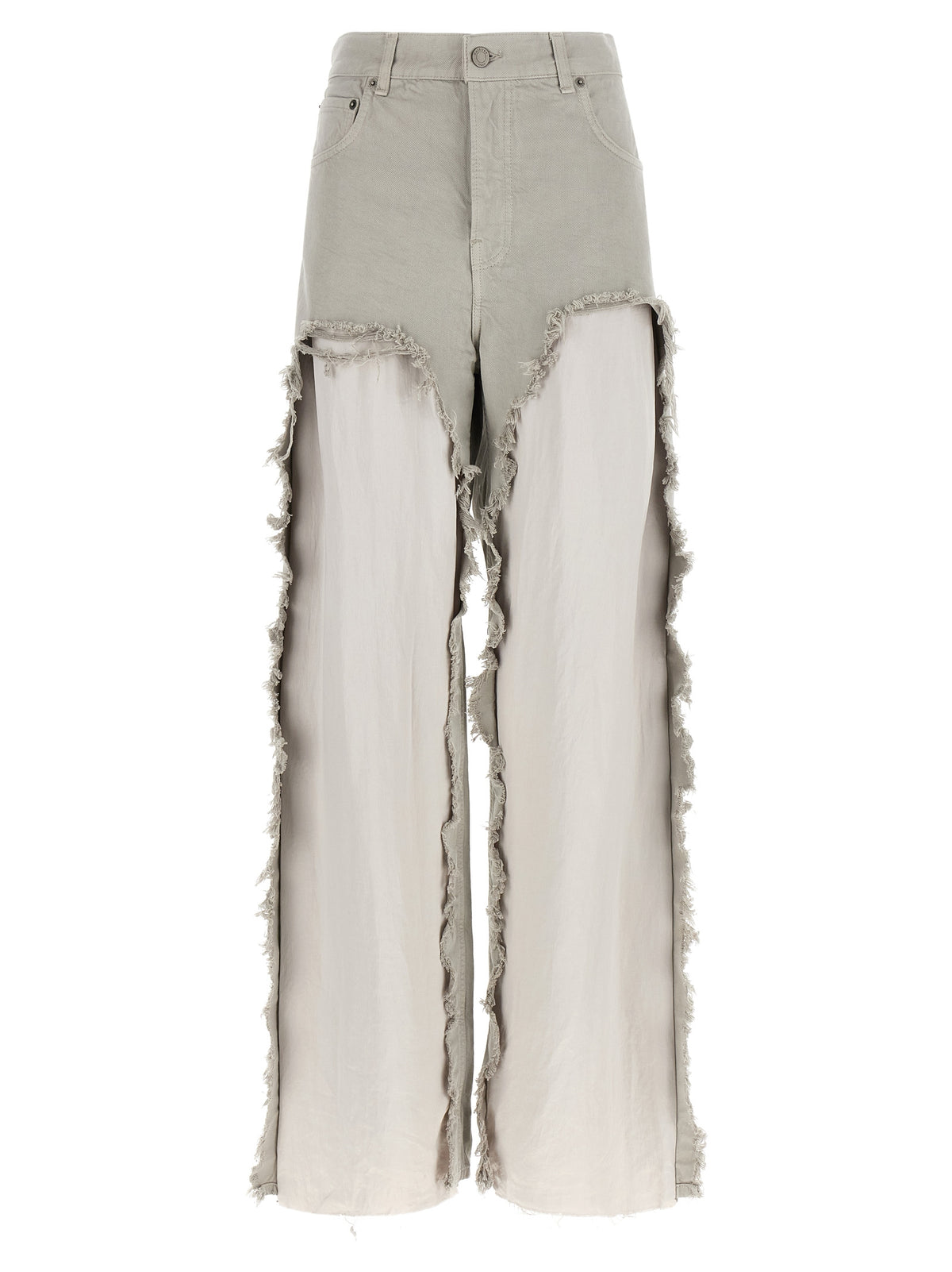 Haikure Gray Cotton Flared Women's Jeans