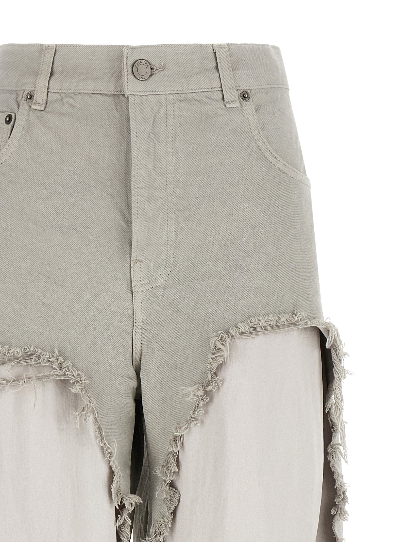 Haikure Gray Cotton Flared Women's Jeans