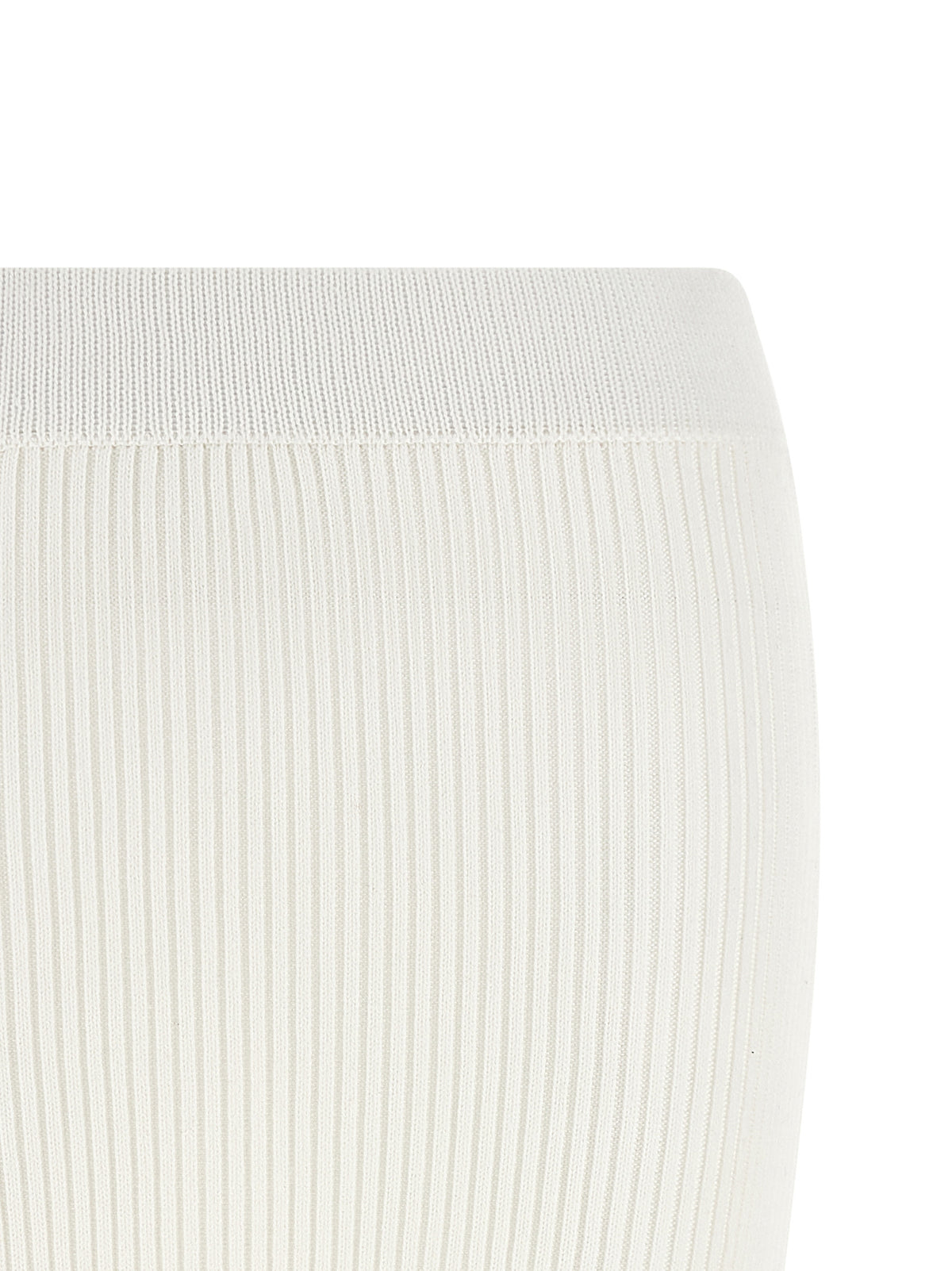 Ganni White Organic Cotton Midi Women's Skirt