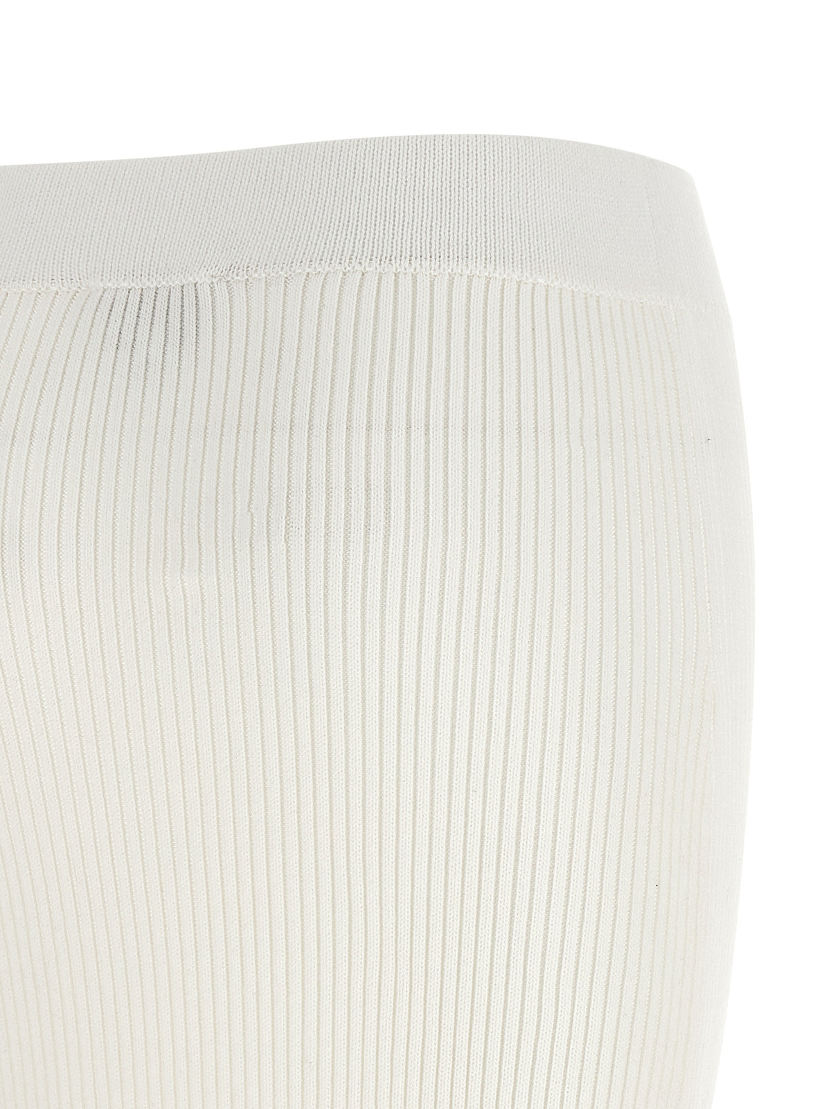 Ganni White Organic Cotton Midi Women's Skirt