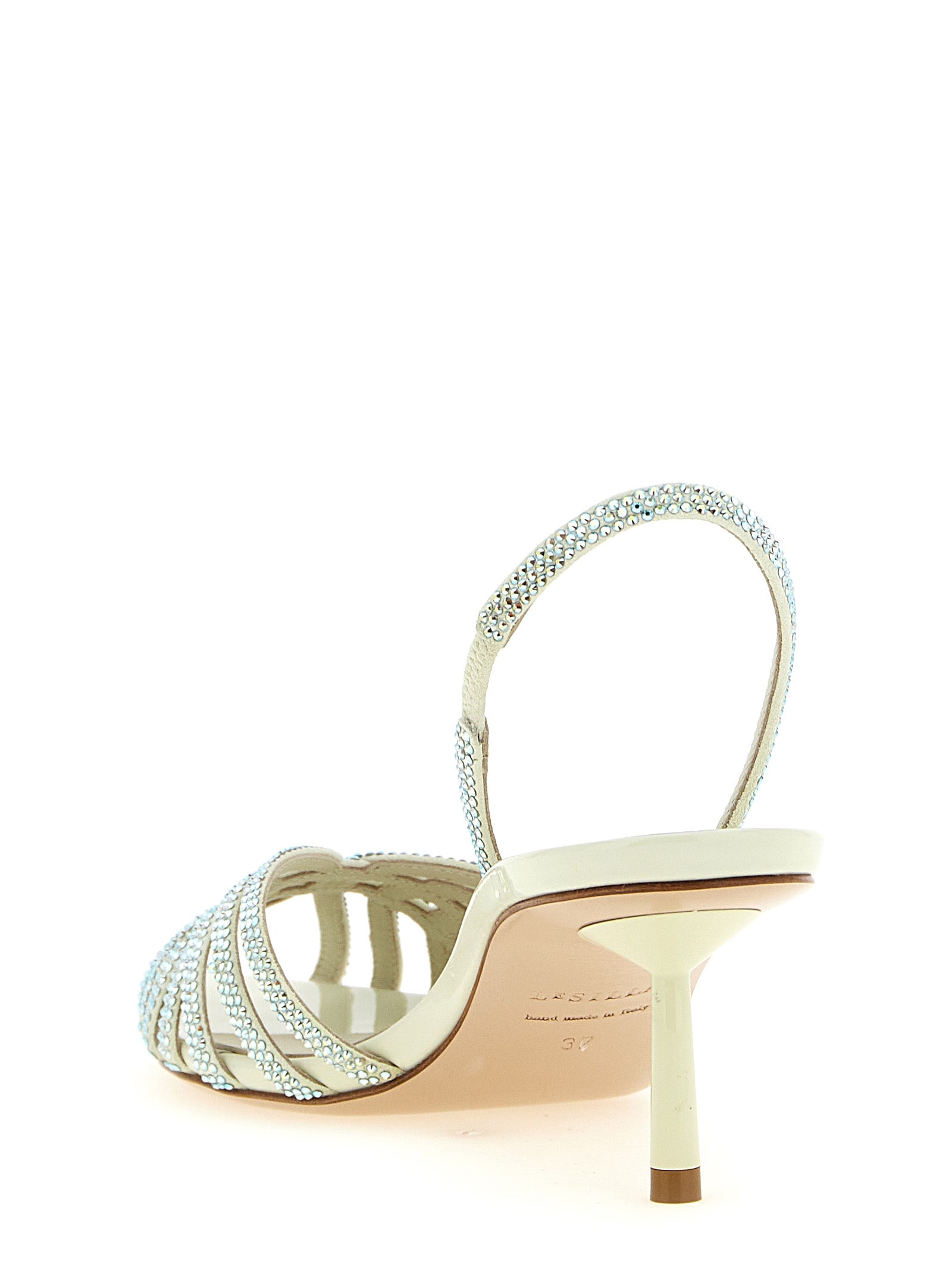 LE SILLA Bicolor Goatskin Stiletto Heel Women's Sandals