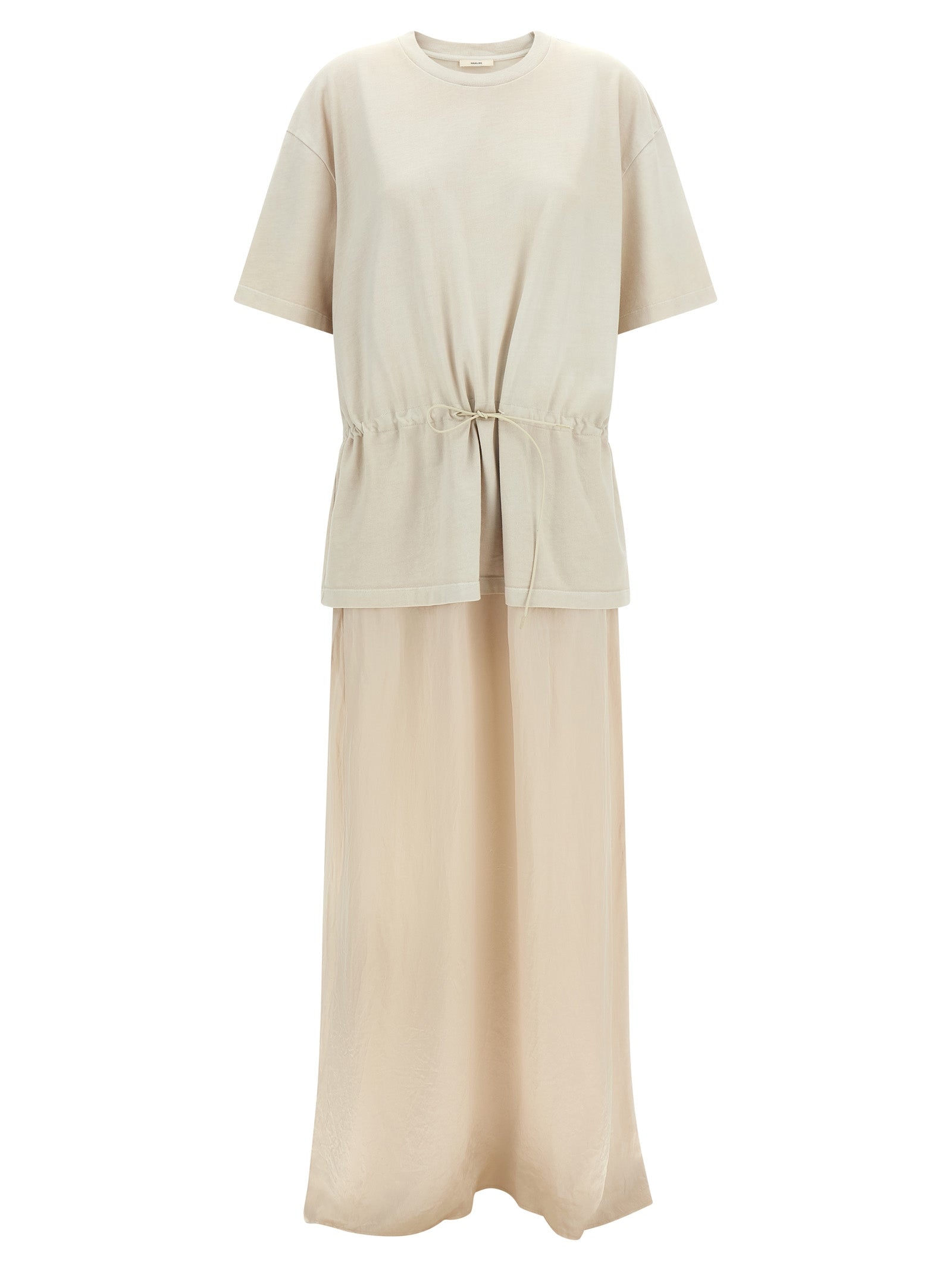 Haikure Beige Cotton Long Women's Dress