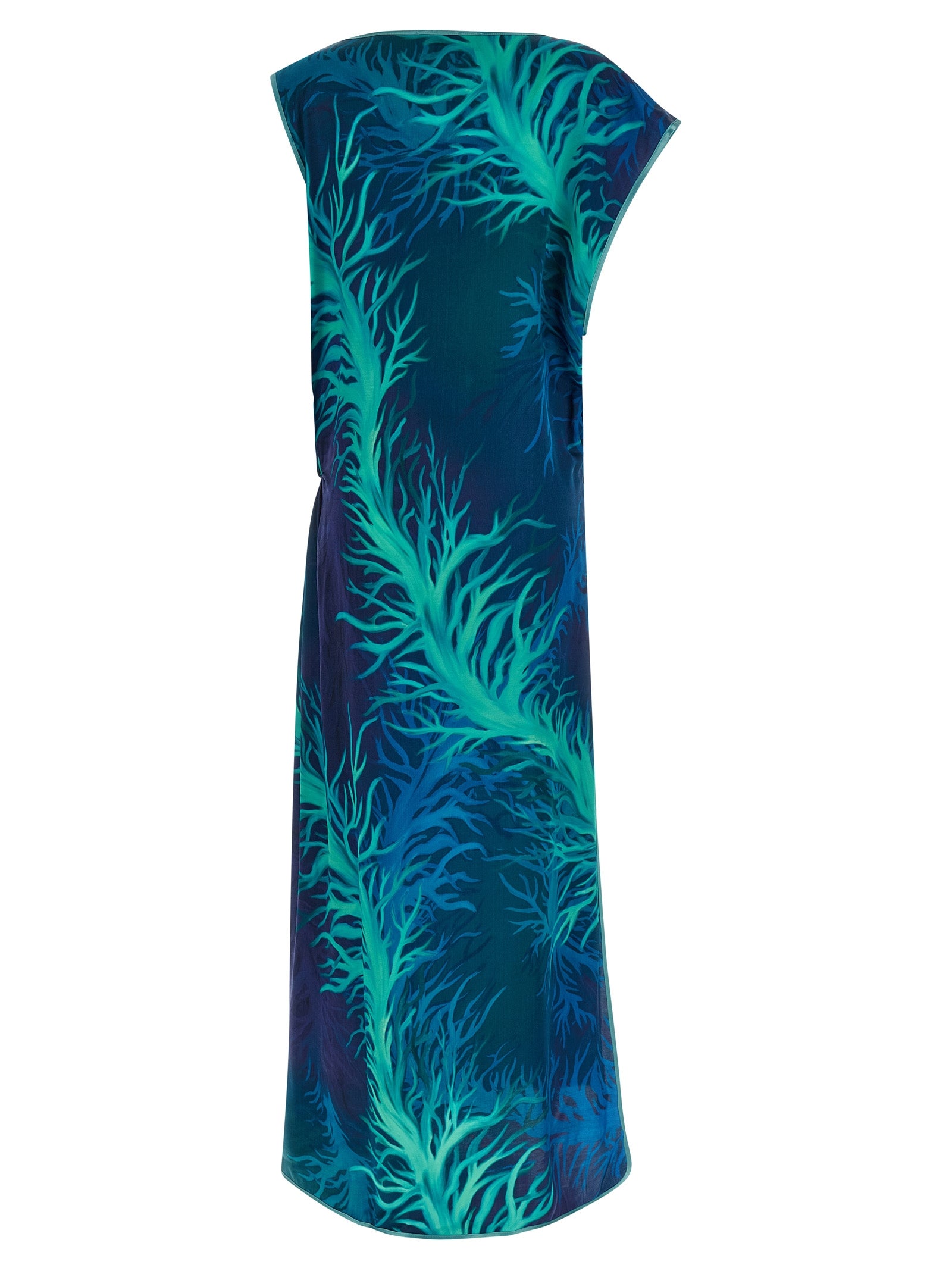F.R.S. - FOR RESTLESS SLEEPERS Blue Viscose Long Women's Dress