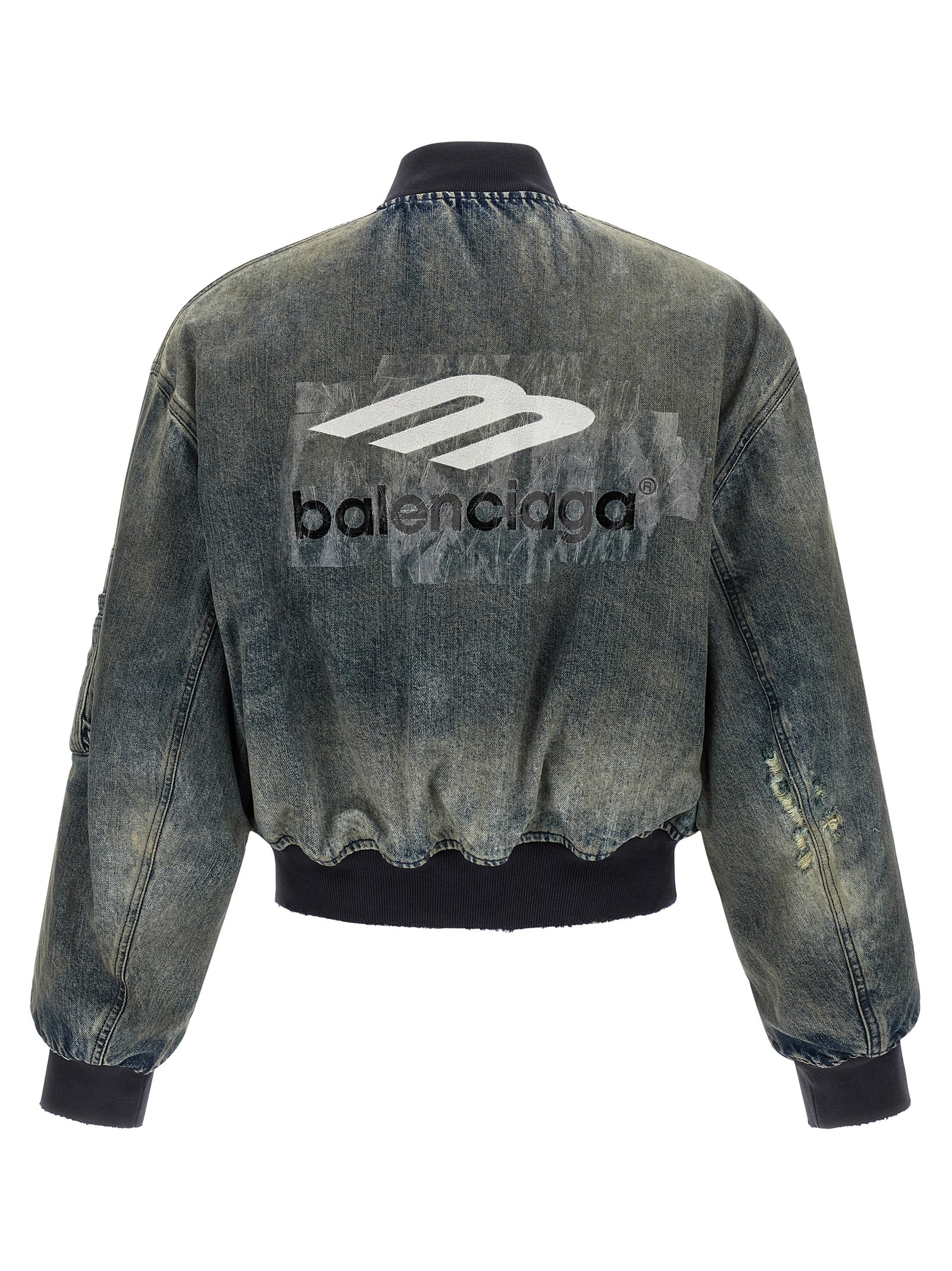 Balenciaga Gray Polyester Men's Bomber