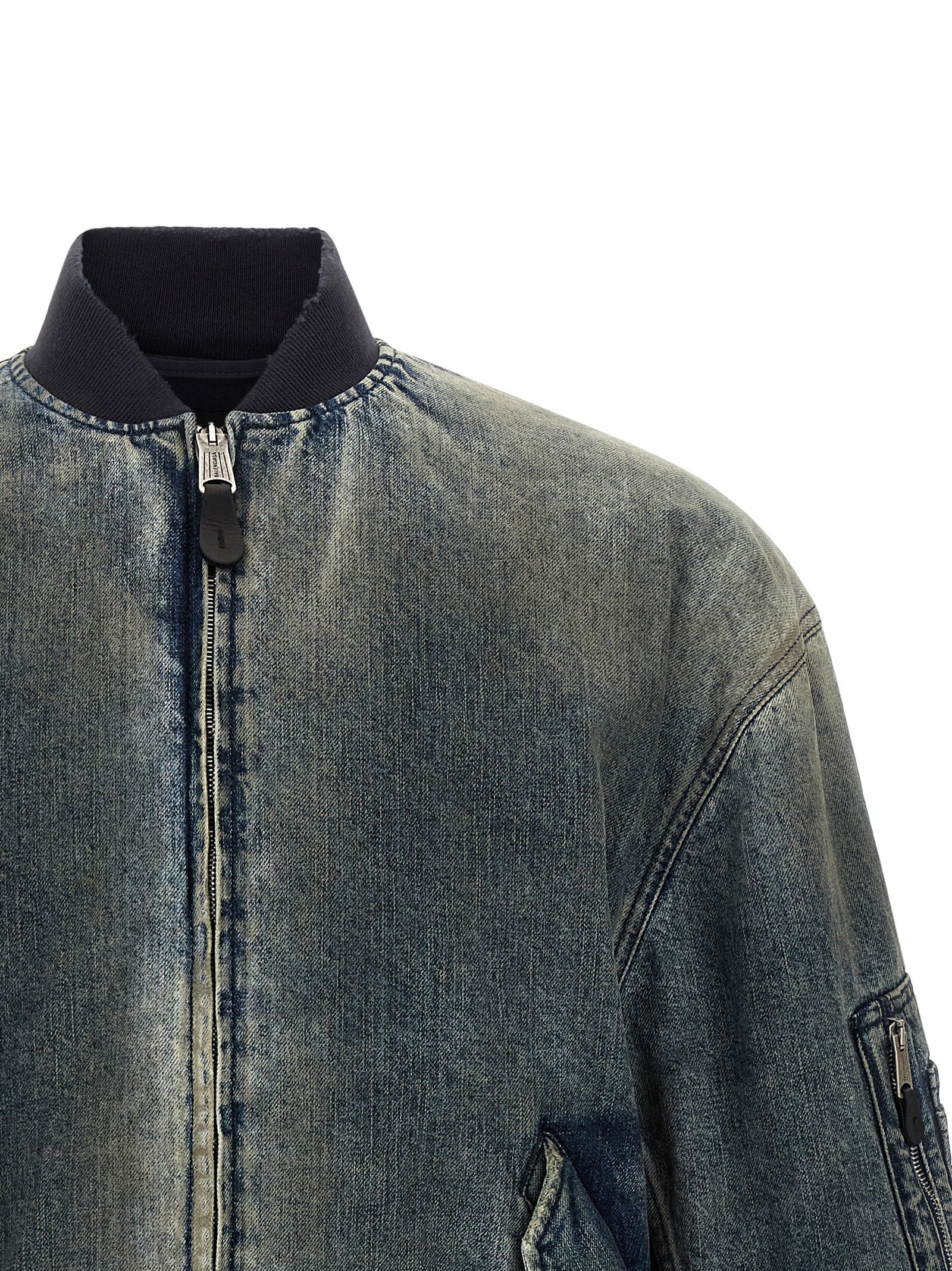 Balenciaga Gray Polyester Men's Bomber