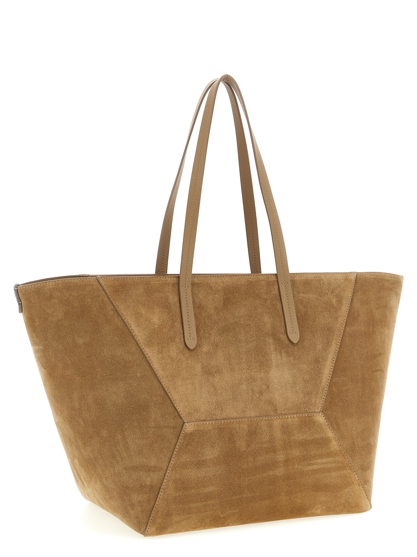 Brunello Cucinelli Brown Calfskin Shoulder Women's Bag