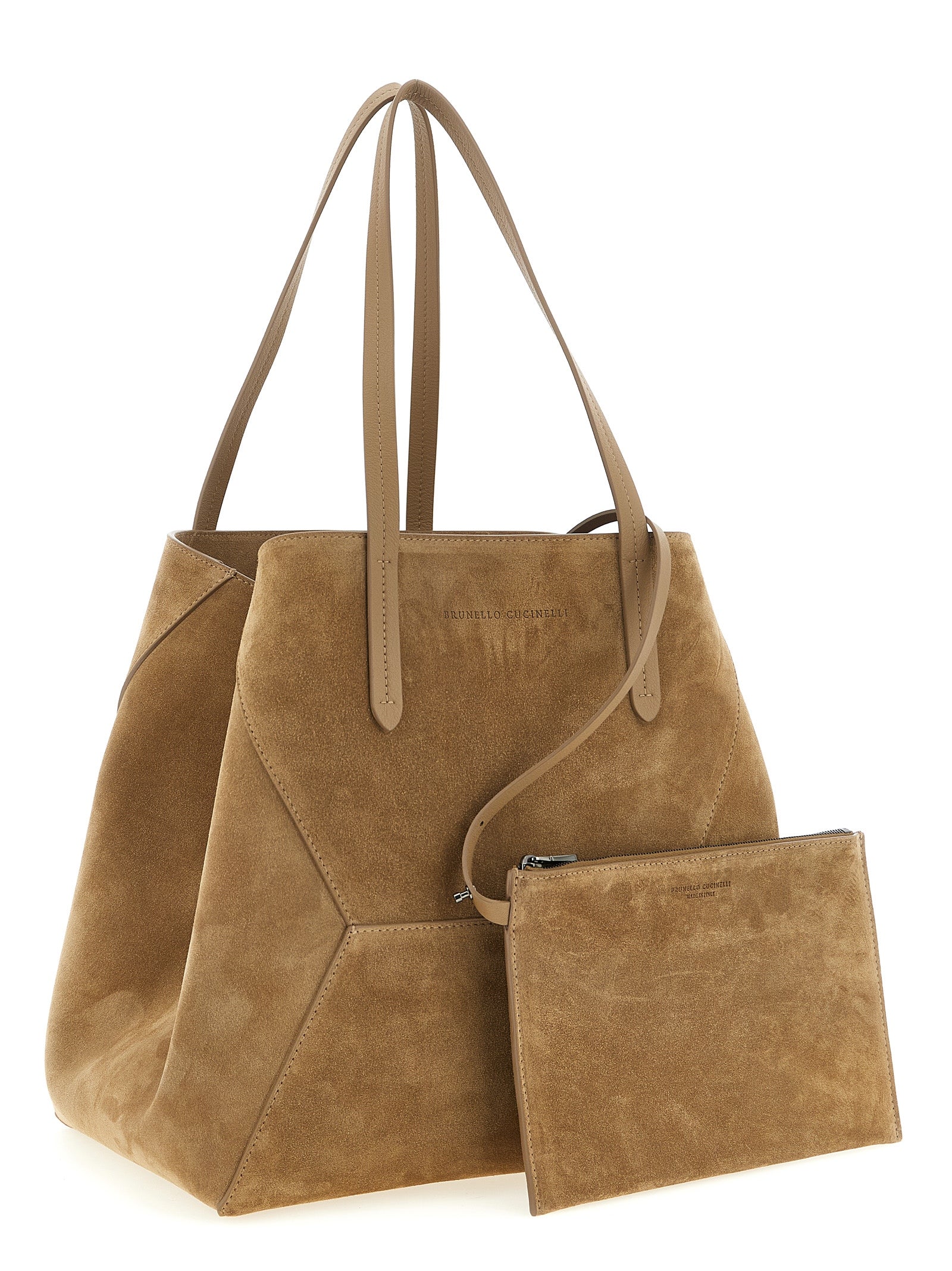 Brunello Cucinelli Brown Calfskin Shoulder Women's Bag